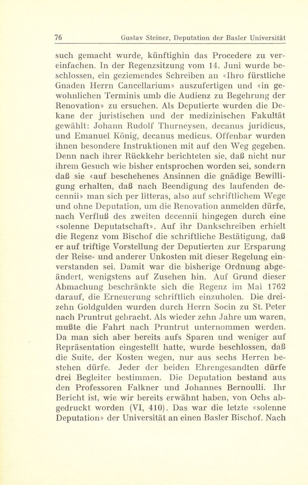 Deputation der Basler Universität an den fürstbischöflichen Kanzler – Seite 16