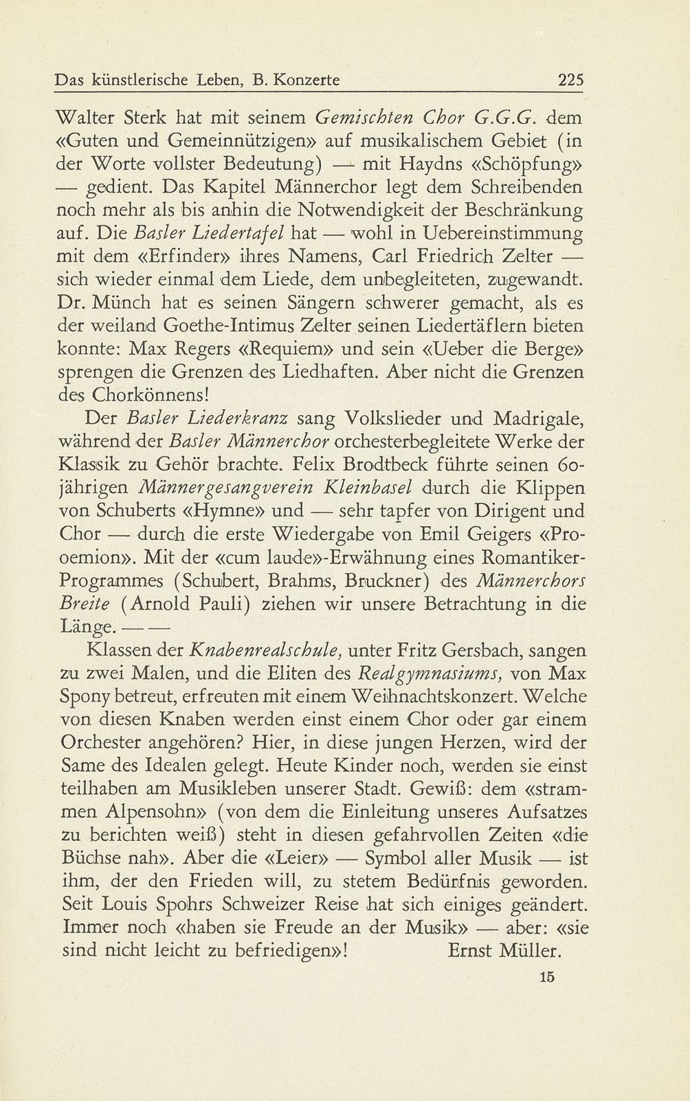 Das künstlerische Leben in Basel vom 1. Oktober 1948 bis 30. September 1949 – Seite 15