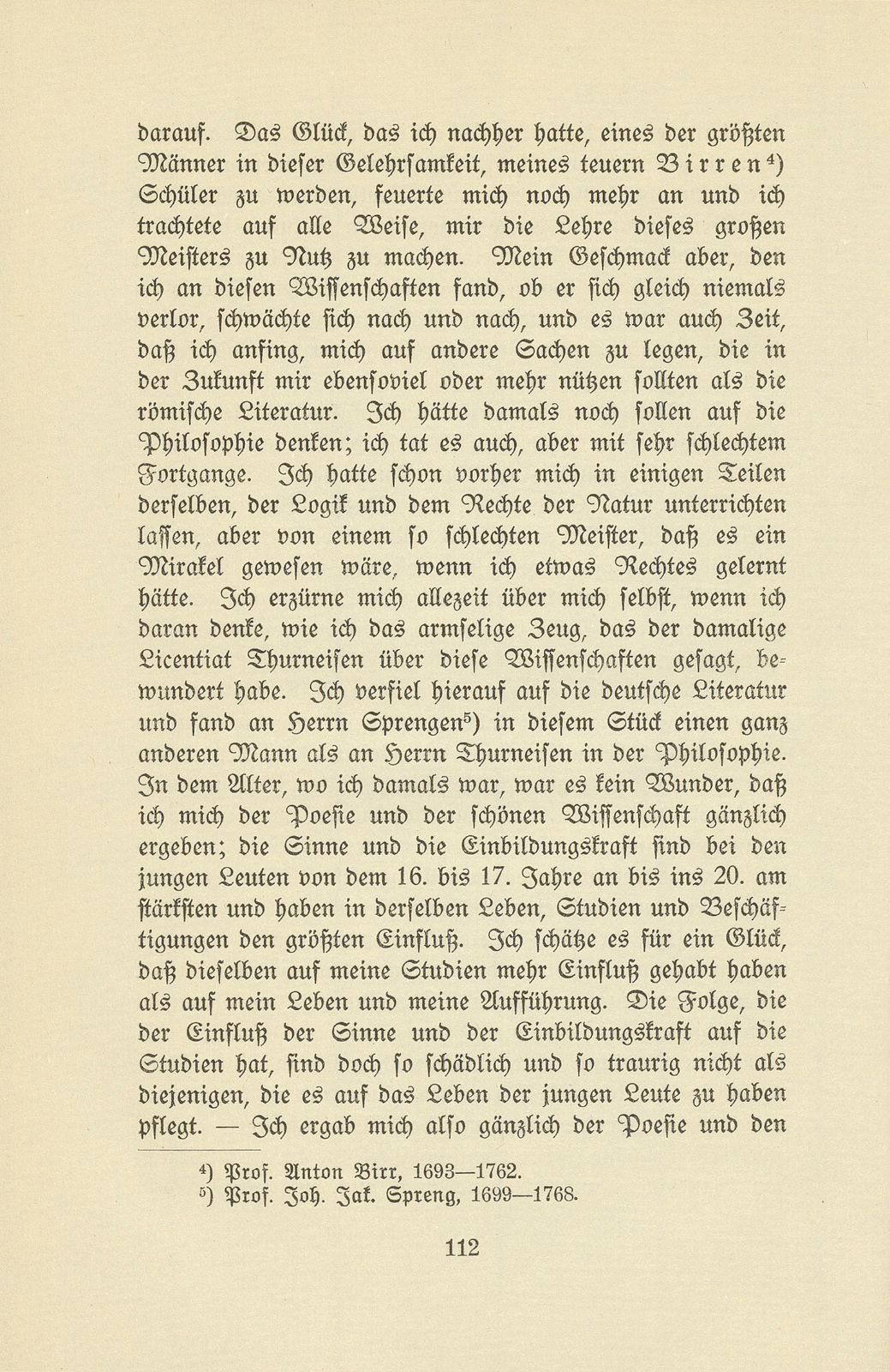 Isaak Iselin als Student in Göttingen (1747/48) – Seite 12