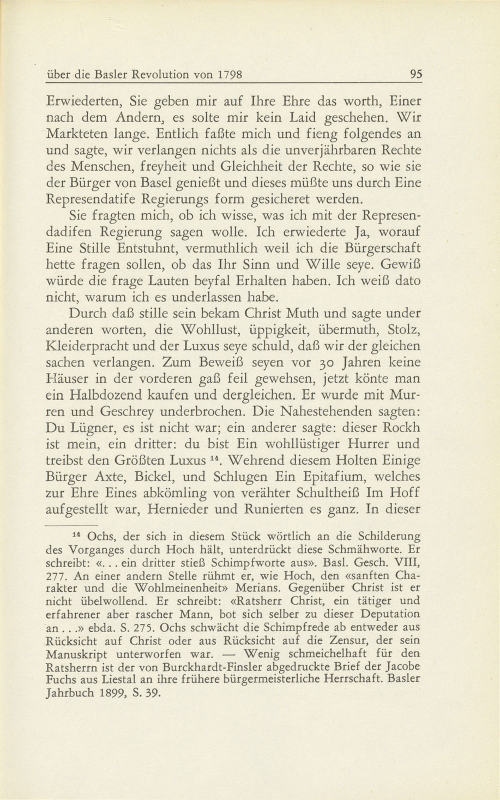 Zeitgenössischer Bericht über die Basler Revolution von 1798 [Wilhelm Hoch] – Seite 21