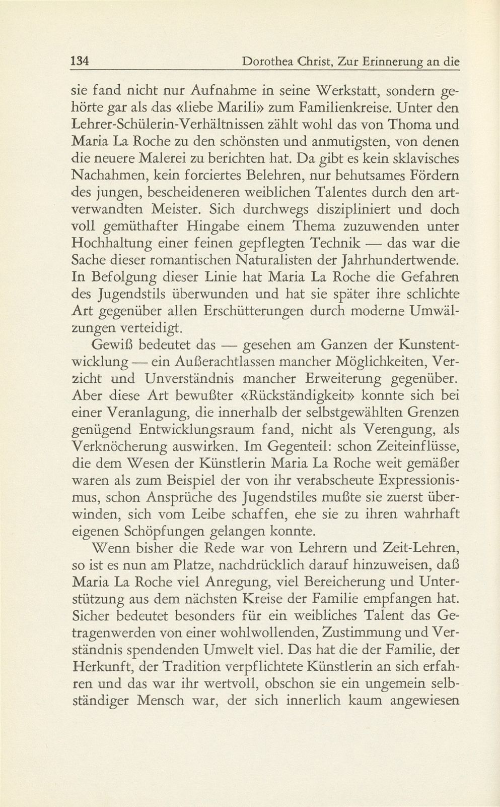 Zur Erinnerung an die Basler Malerin Maria La Roche 1870-1952 – Seite 3