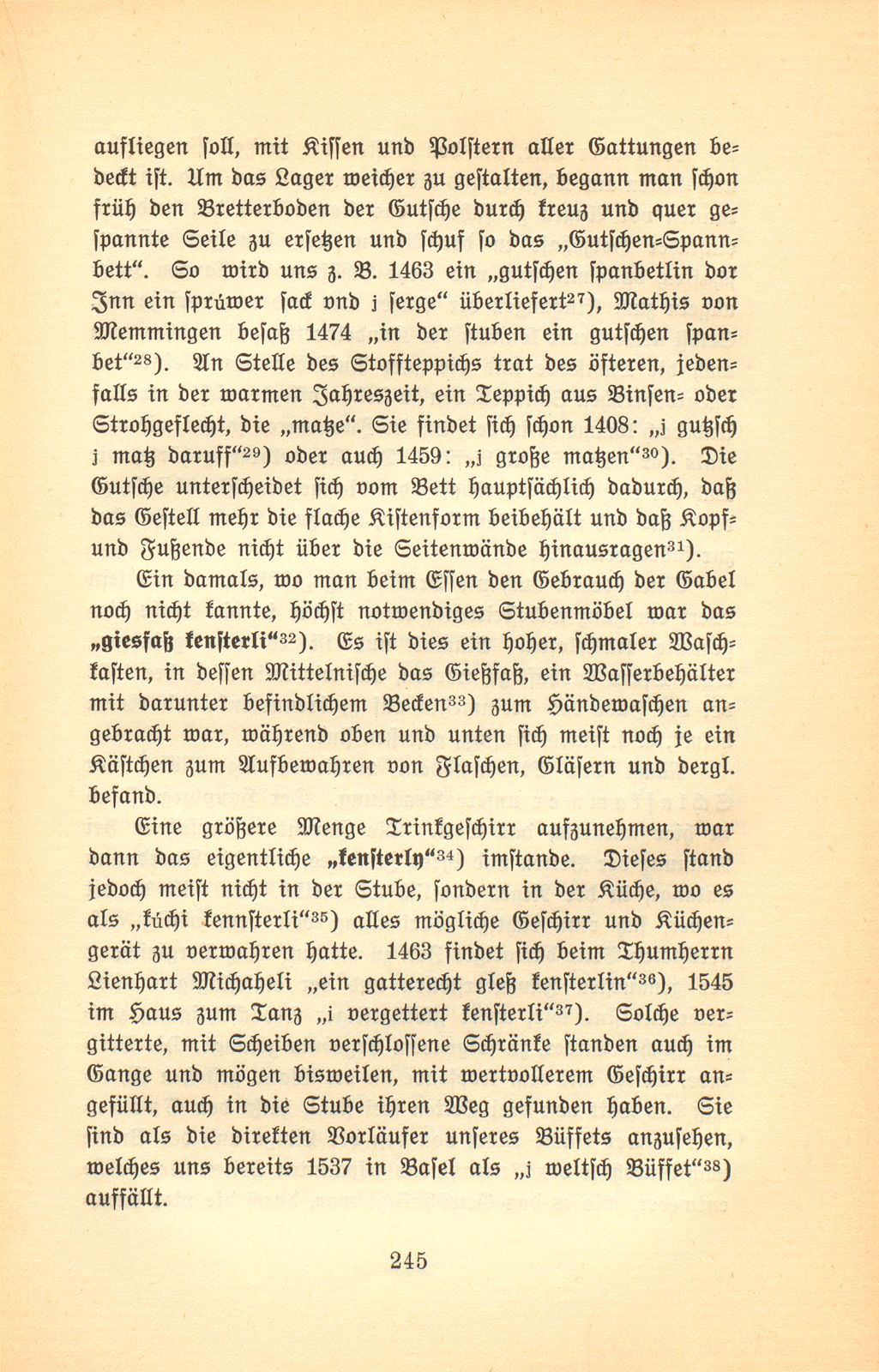 Der Basler Hausrat im Zeitalter der Spätgotik. (An Hand der schriftlichen Überlieferung.) – Seite 5