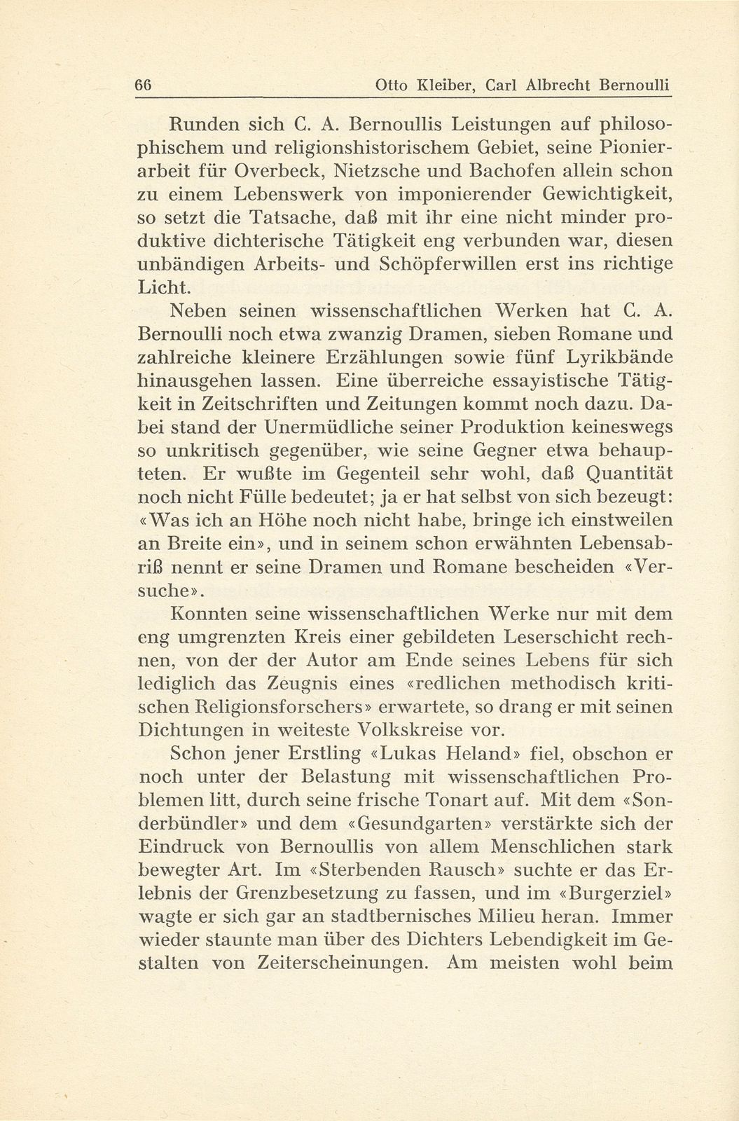 Carl Albrecht Bernoulli 10. Januar 1868 bis 13. Februar 1937 – Seite 6