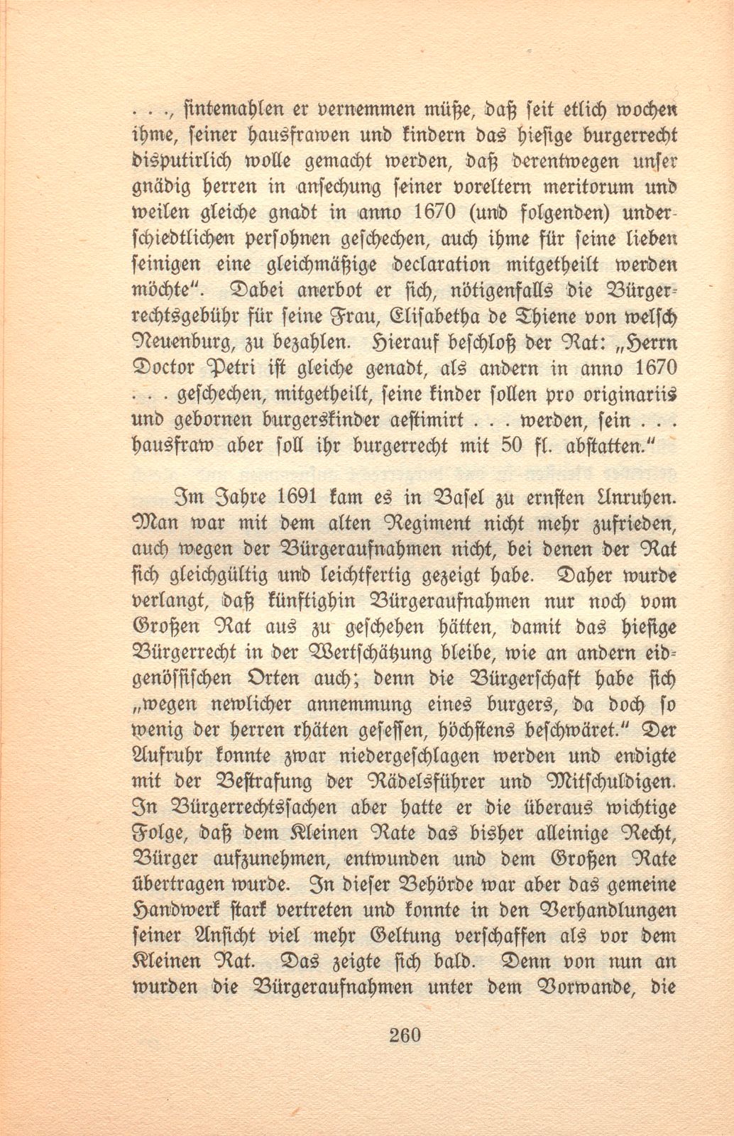 Vom Zuwachs der Basler Bürgerschaft aus der Universität bis zur Revolutionszeit – Seite 30