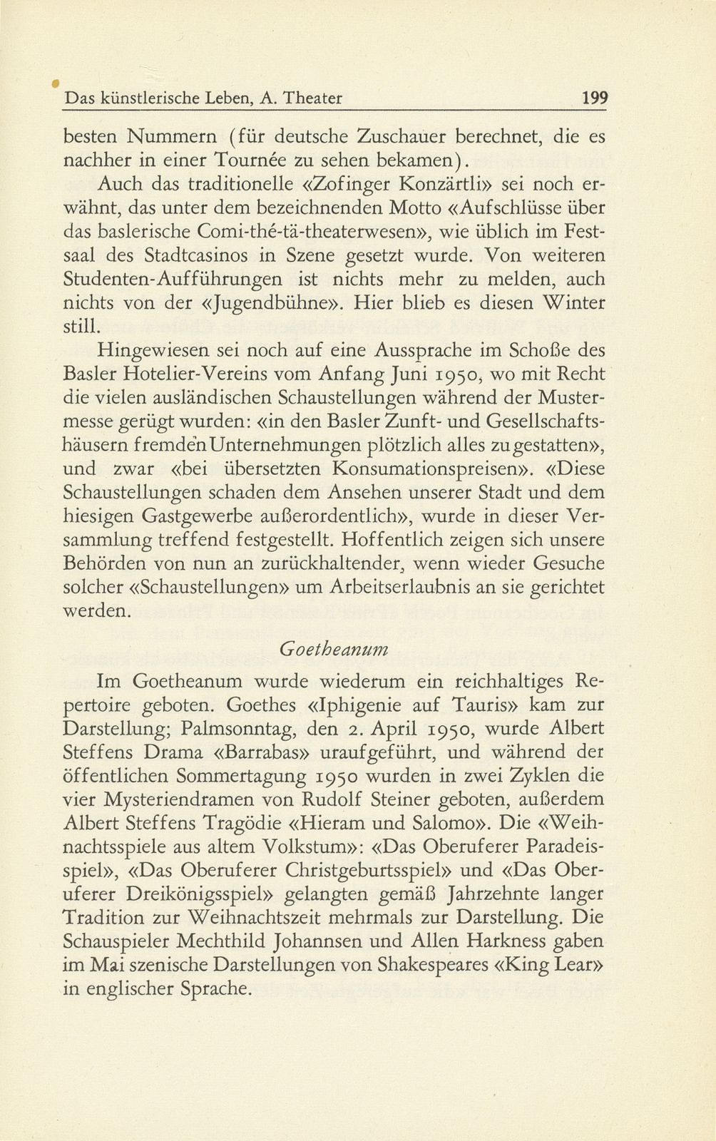 Das künstlerische Leben in Basel vom 1. Oktober 1949 bis 30. September 1950 – Seite 10