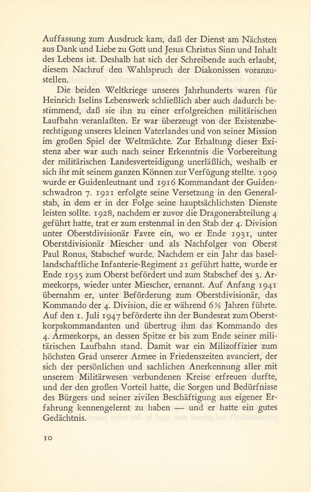 Heinrich Iselin-Weber J.U.D. und Oberstkorpskommandant, 1888-1955 – Seite 6