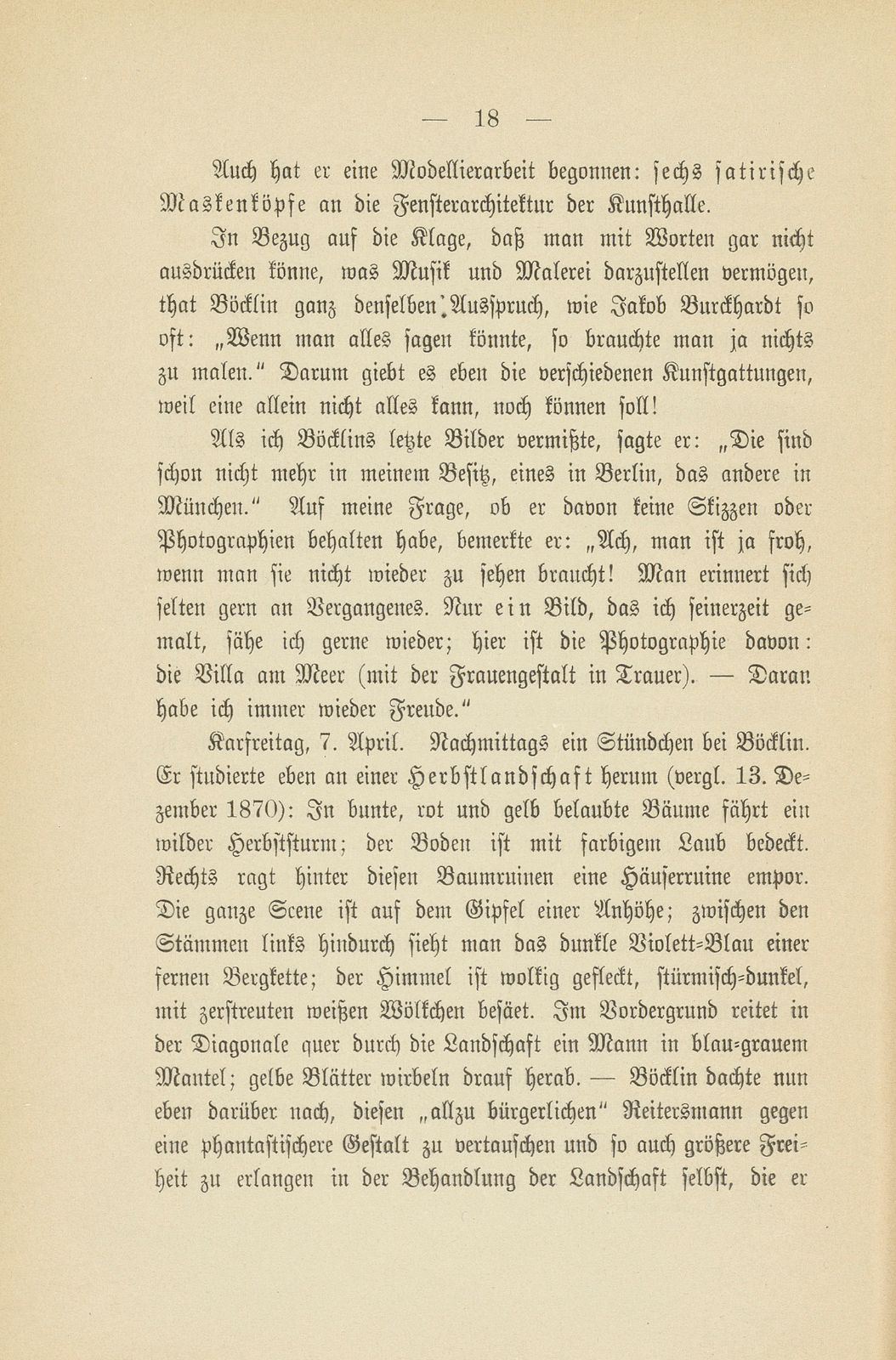 Erinnerungen an Arnold Böcklin nach Tagebuchnotizen eines Studenten – Seite 16