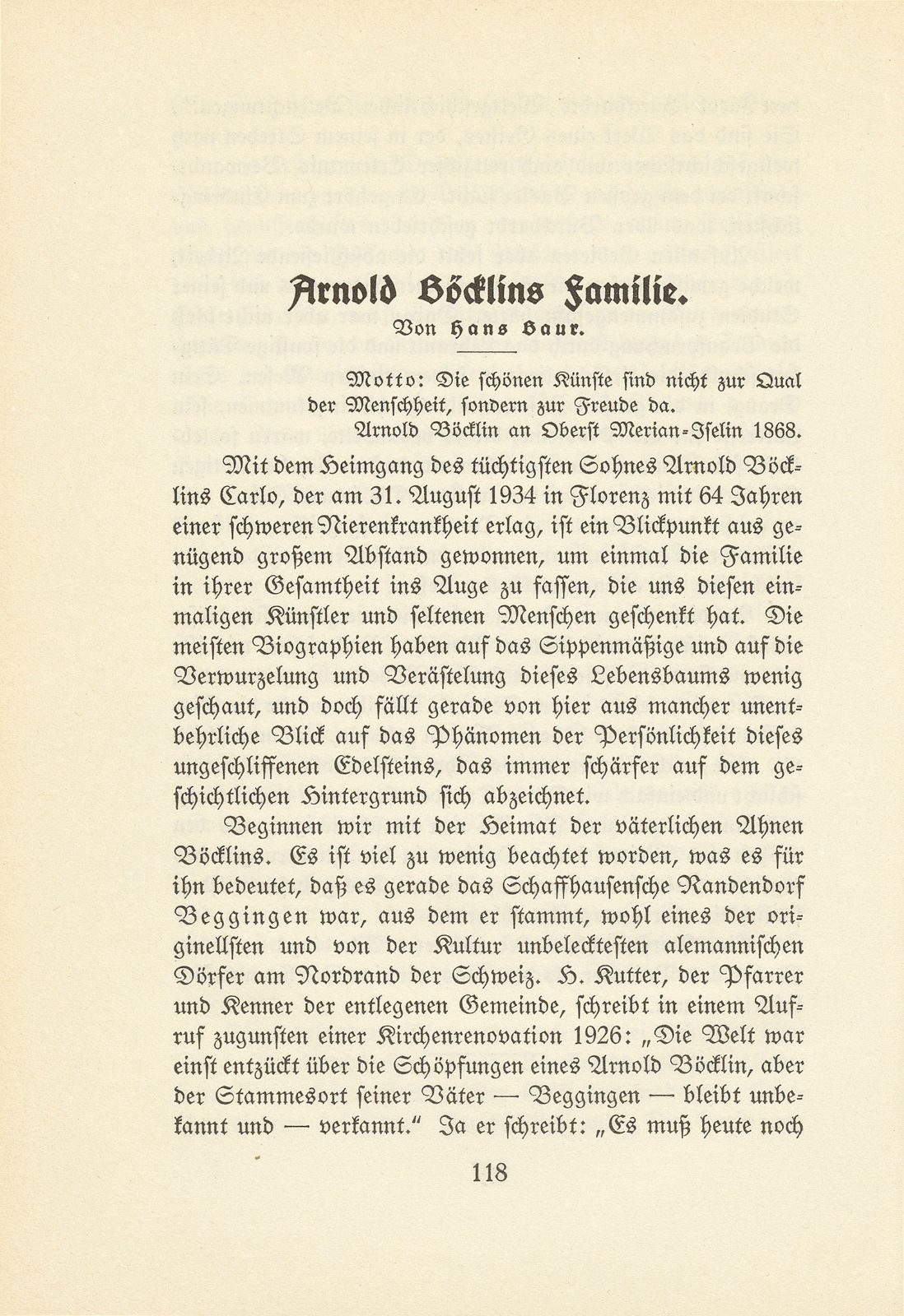 Arnold Böcklins Familie – Seite 1