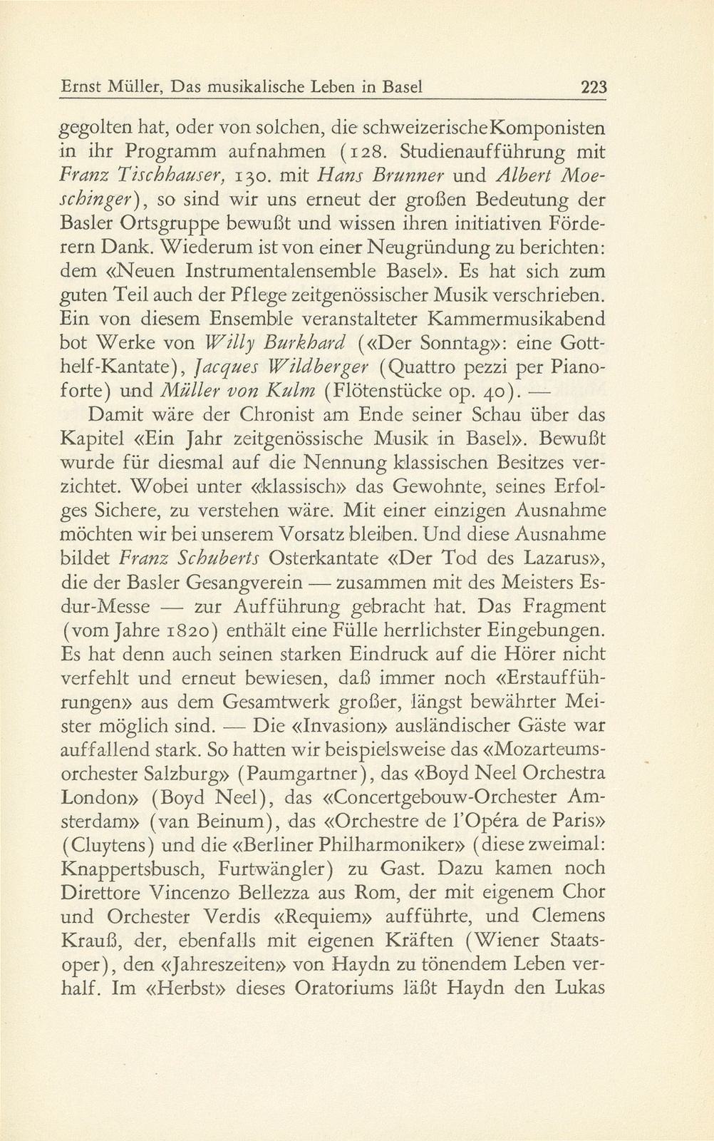 Das musikalische Leben in Basel vom 1. Oktober 1952 bis 30. September 1953 – Seite 5