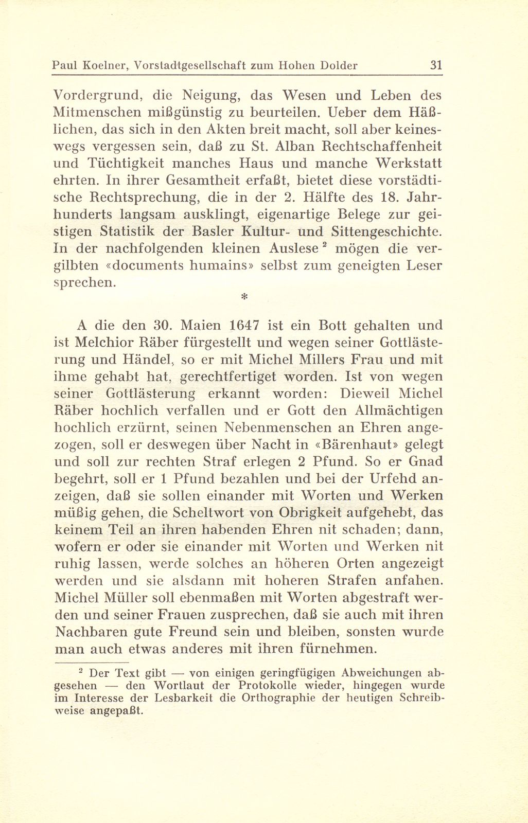 Aus der Gerichtspraxis der Vorstadtgesellschaft zum Hohen Dolder – Seite 15