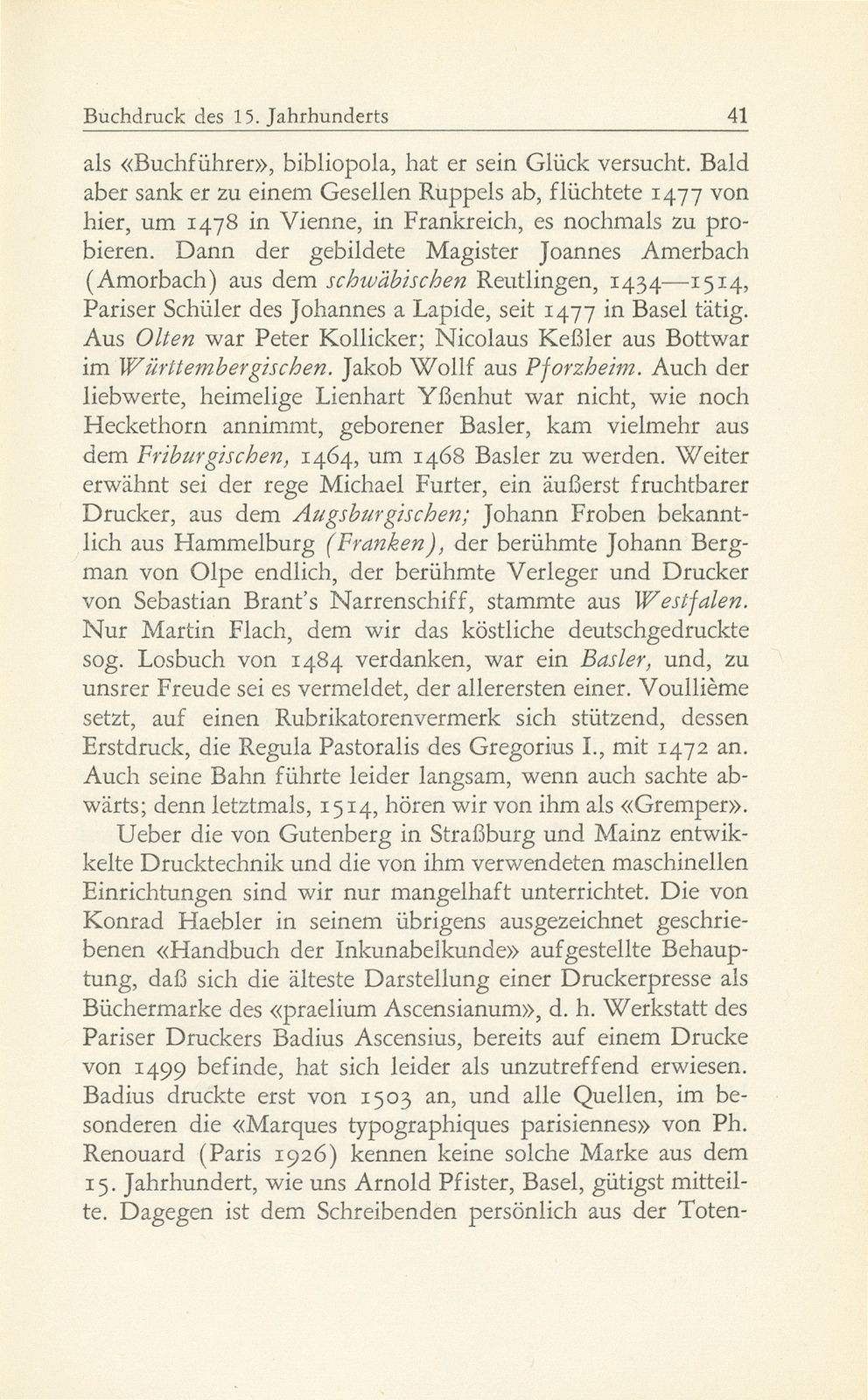 Vom Basler Buchdruck des 15. Jahrhunderts – Seite 12