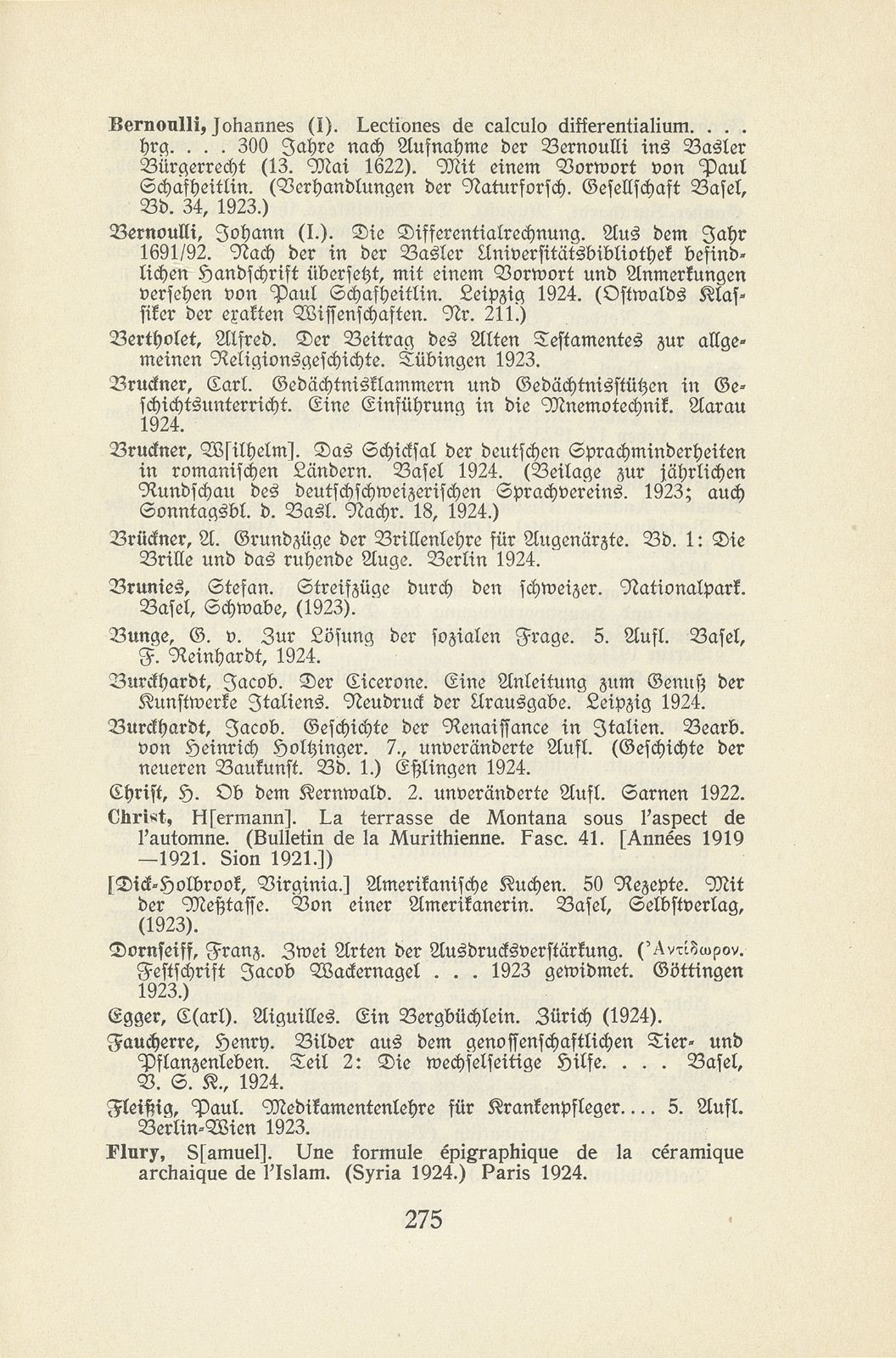 Basler Bibliographie 1924 – Seite 18