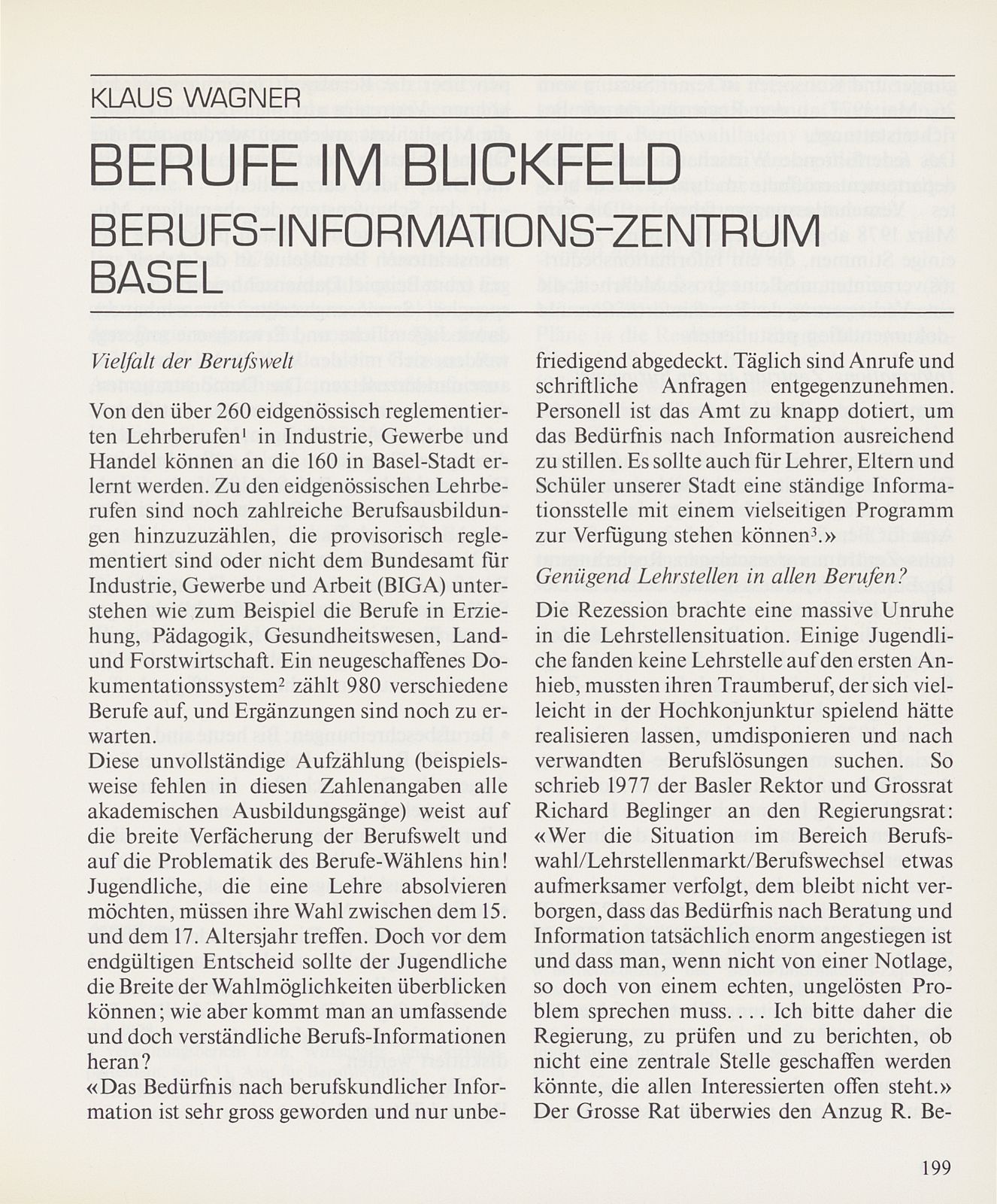 Berufe im Blickfeld – Seite 1