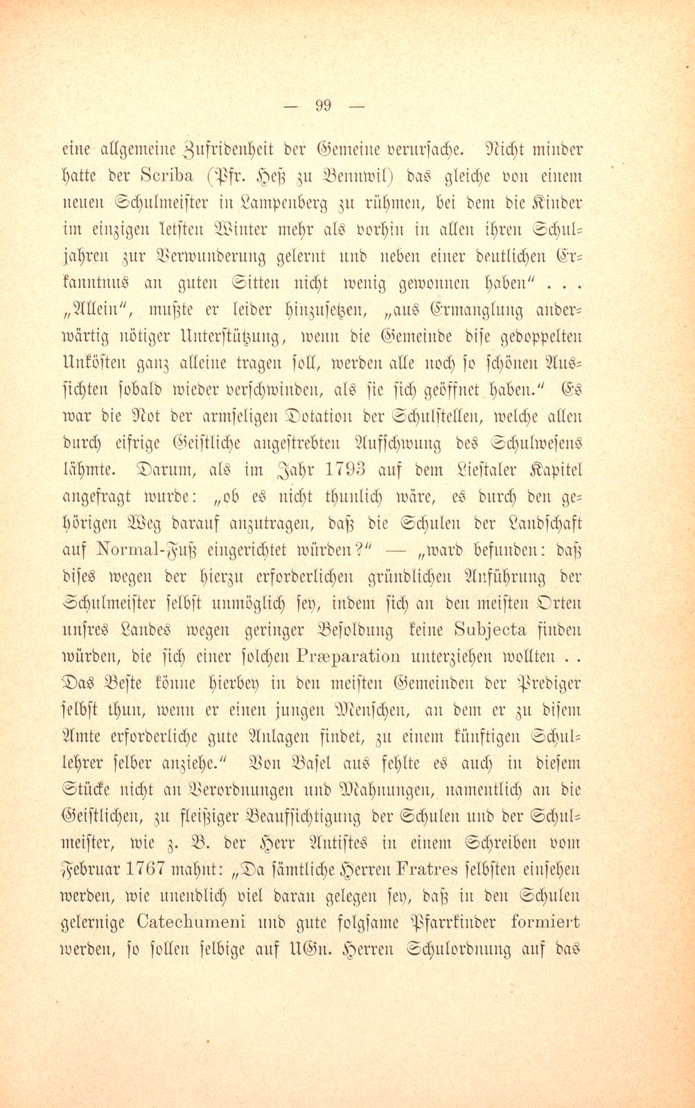 M. Johann Jakob Huber, weil. Pfarrer und Dekan in Sissach und seine Sammlungen zur Geschichte der Stadt und Landschaft Basel – Seite 25