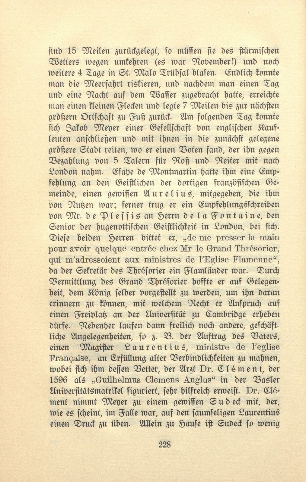 Aus den Wanderjahren eines Basler Studenten des 17. Jahrhunderts [Wolfgang Meyer] – Seite 20