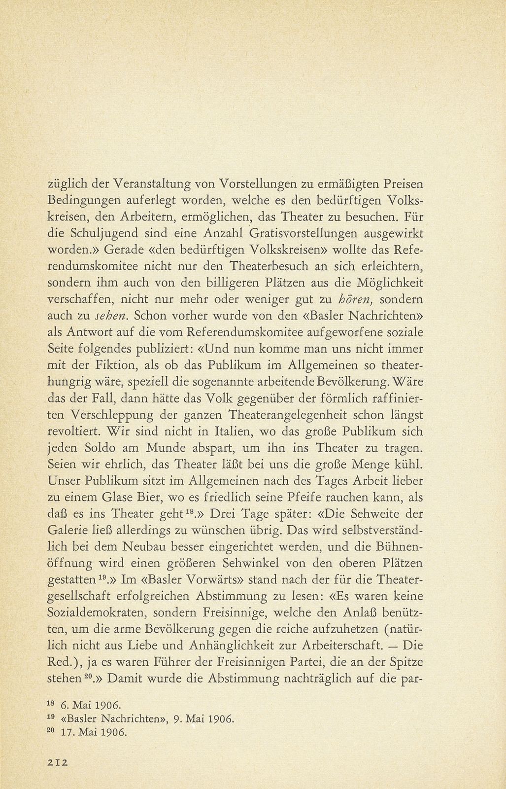 Aus der Baugeschichte des jetzigen Basler Stadttheaters. (Im Hinblick auf den im Entstehen begriffenen Neubau) – Seite 25