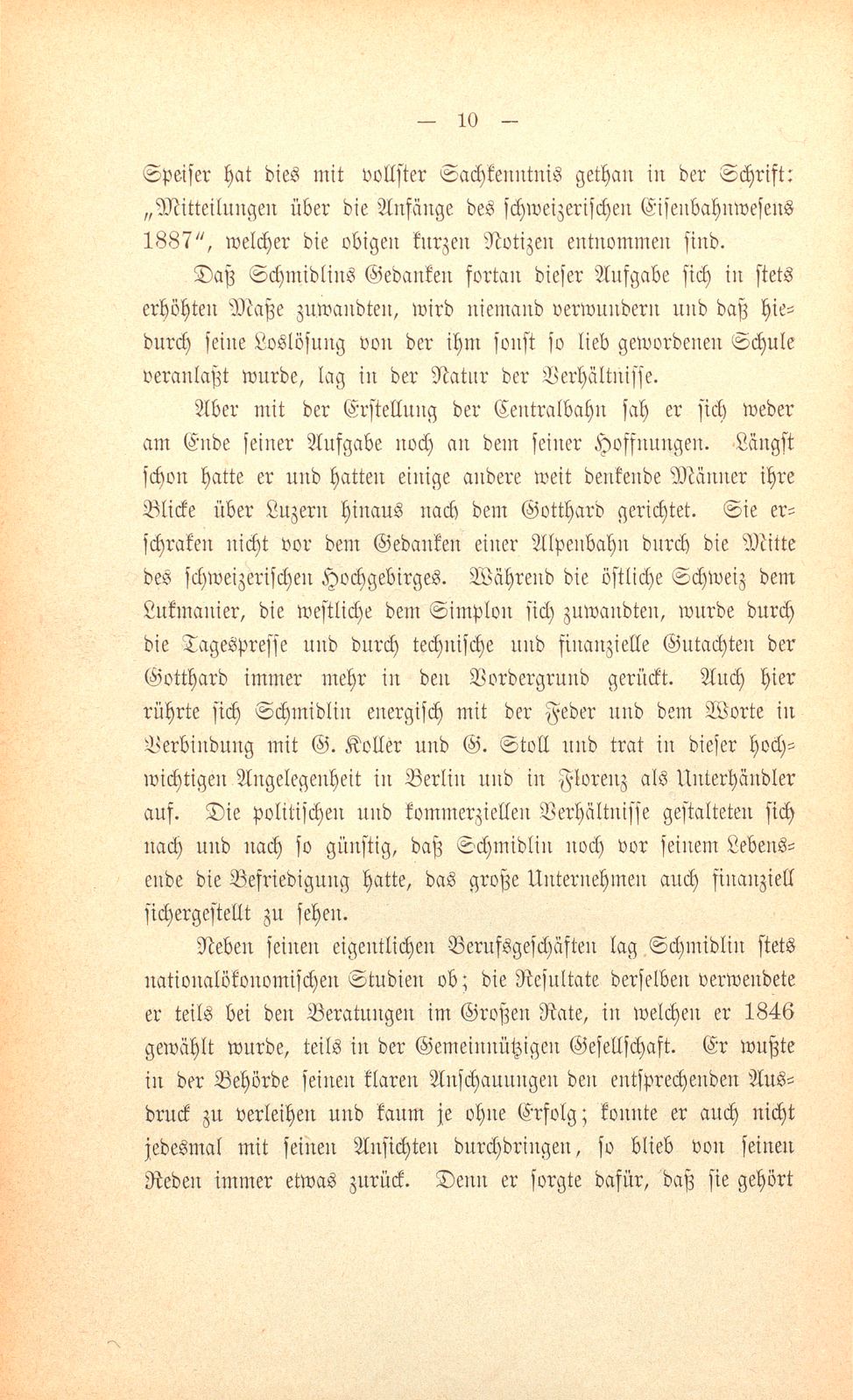 Wilhelm Schmidlin, Dr. phil., Direktor der Schweizerischen Centralbahn – Seite 10