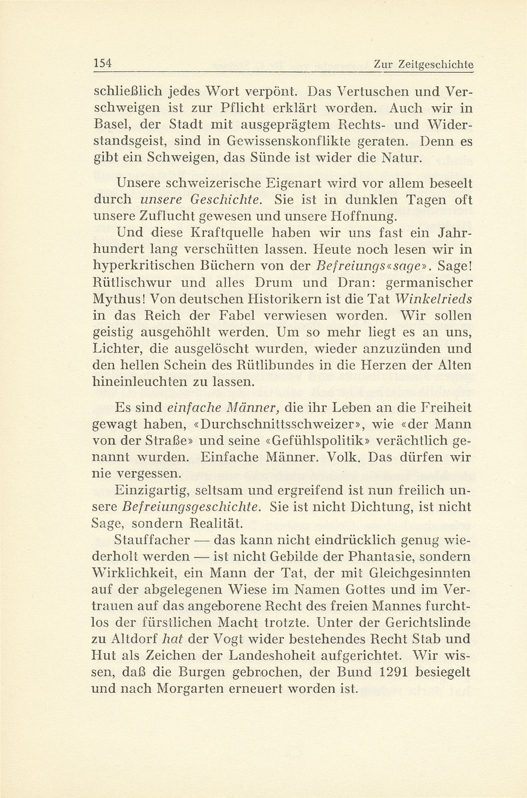 Zur Zeitgeschichte. Offizielle Bundesfeier auf dem Münsterplatz am 1. August 1946 [Ansprache] – Seite 6