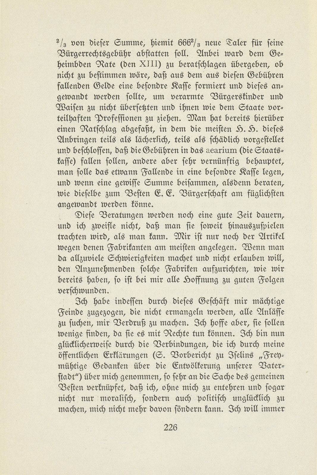 Der Kampf um die Wiederaufnahme neuer Bürger in Basel, 1757-1762 – Seite 15