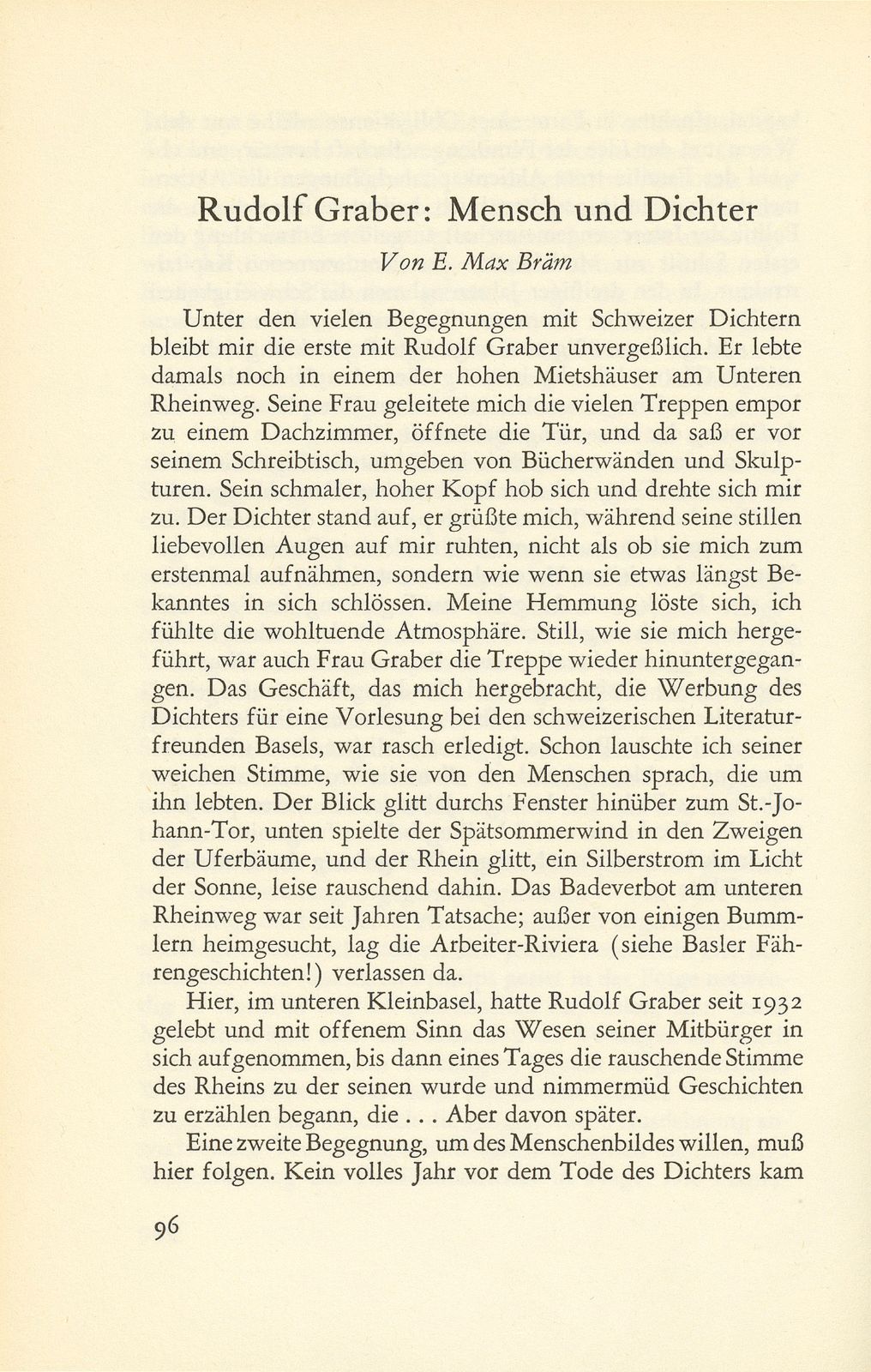 Rudolf Graber: Mensch und Dichter – Seite 1