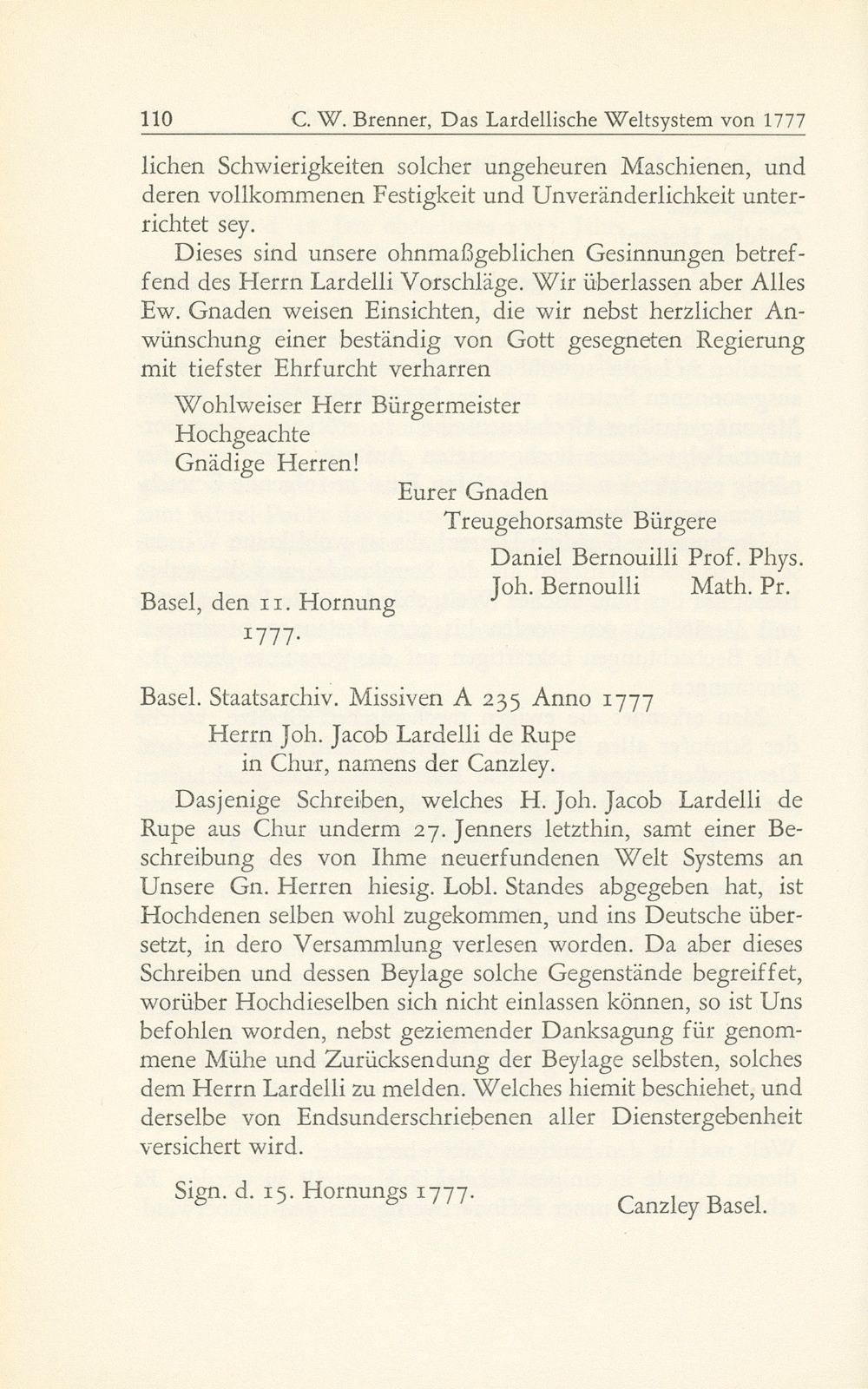 Das Lardellische Weltsystem von 1777 in der Kritik von Daniel und Johann Bernoulli – Seite 11