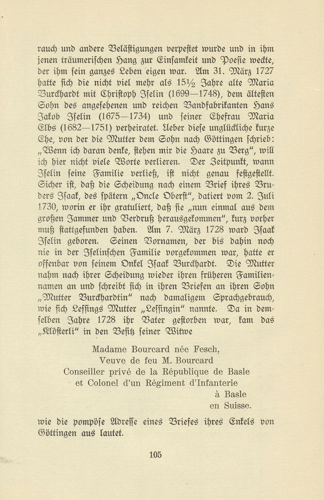 Isaak Iselin als Student in Göttingen (1747/48) – Seite 5