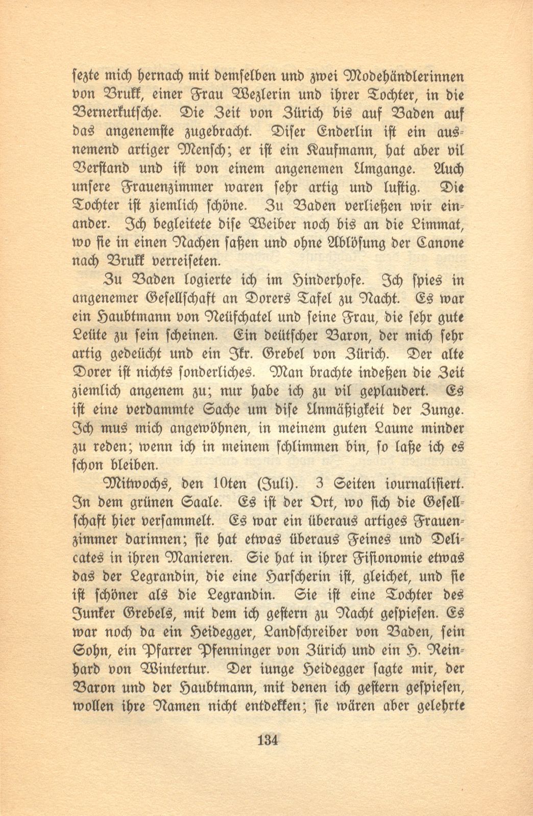 Isaak Iselins Reisetagebuch 1754 – Seite 39