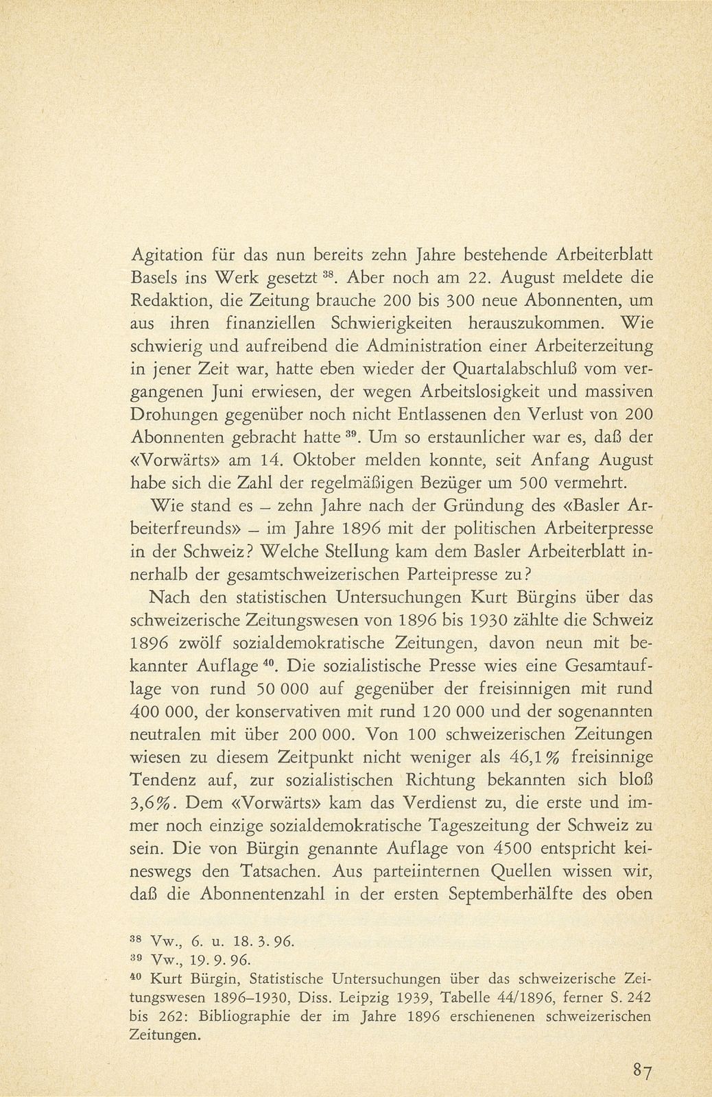 Die sozialdemokratische Presse in Basel bis zum Ersten Weltkrieg – Seite 19