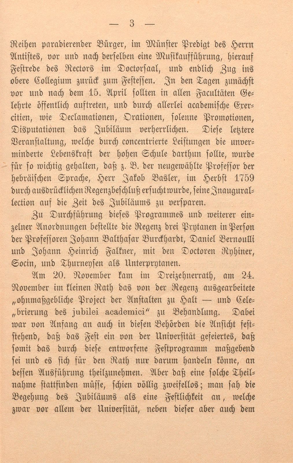 Die dritte Säcularfeier der Universität Basel 1760 – Seite 3