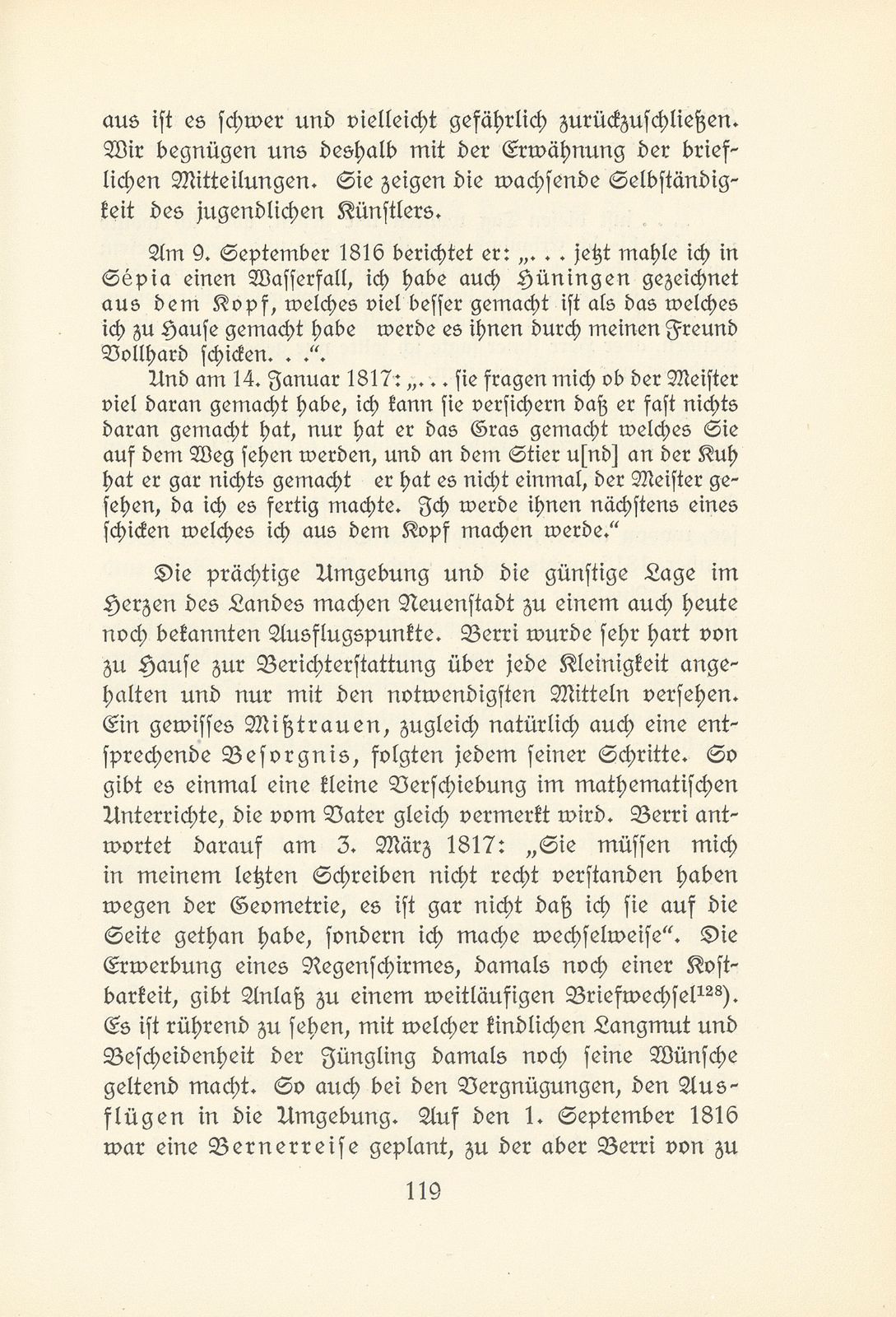 Melchior Berri. (Ein Beitrag zur Kultur des Spätklassizismus in Basel.) – Seite 61