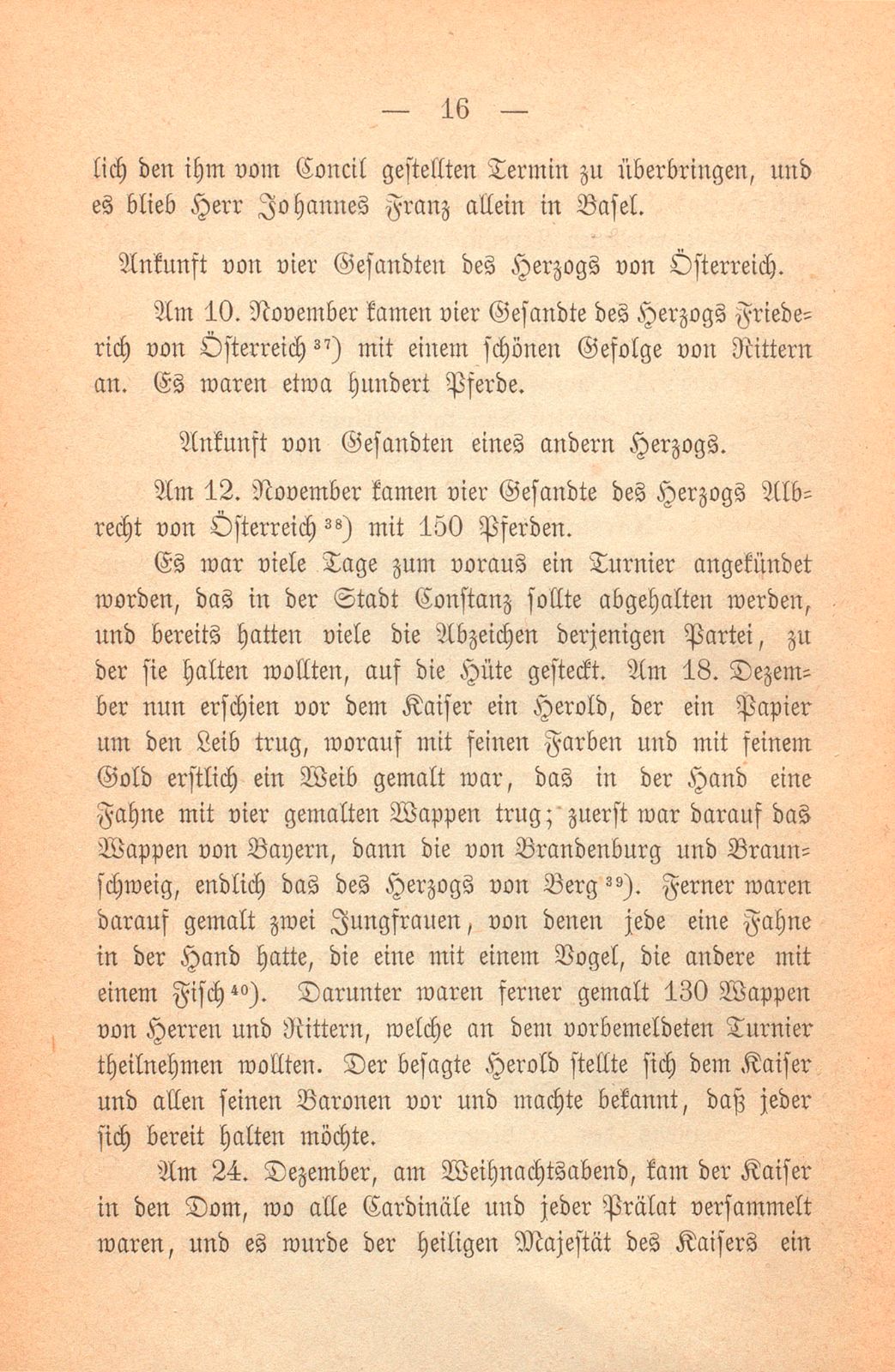 Andrea Gattaro von Padua, Tagebuch der Venetianischen Gesandten beim Concil zu Basel. (1433-1435.) – Seite 16