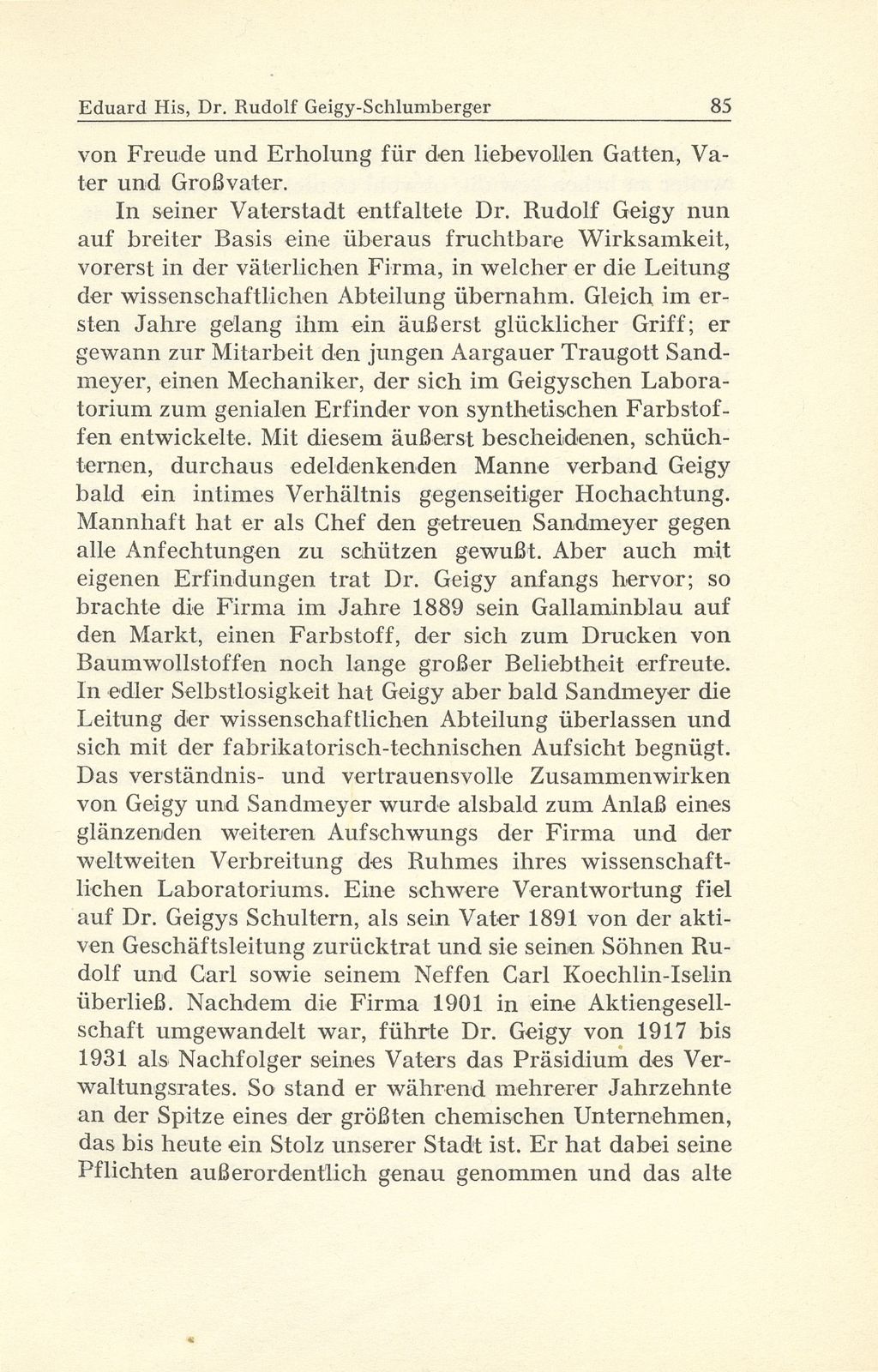 Dr. Rudolf Geigy-Schlumberger 24. März 1862 bis 14. Februar 1943 – Seite 3