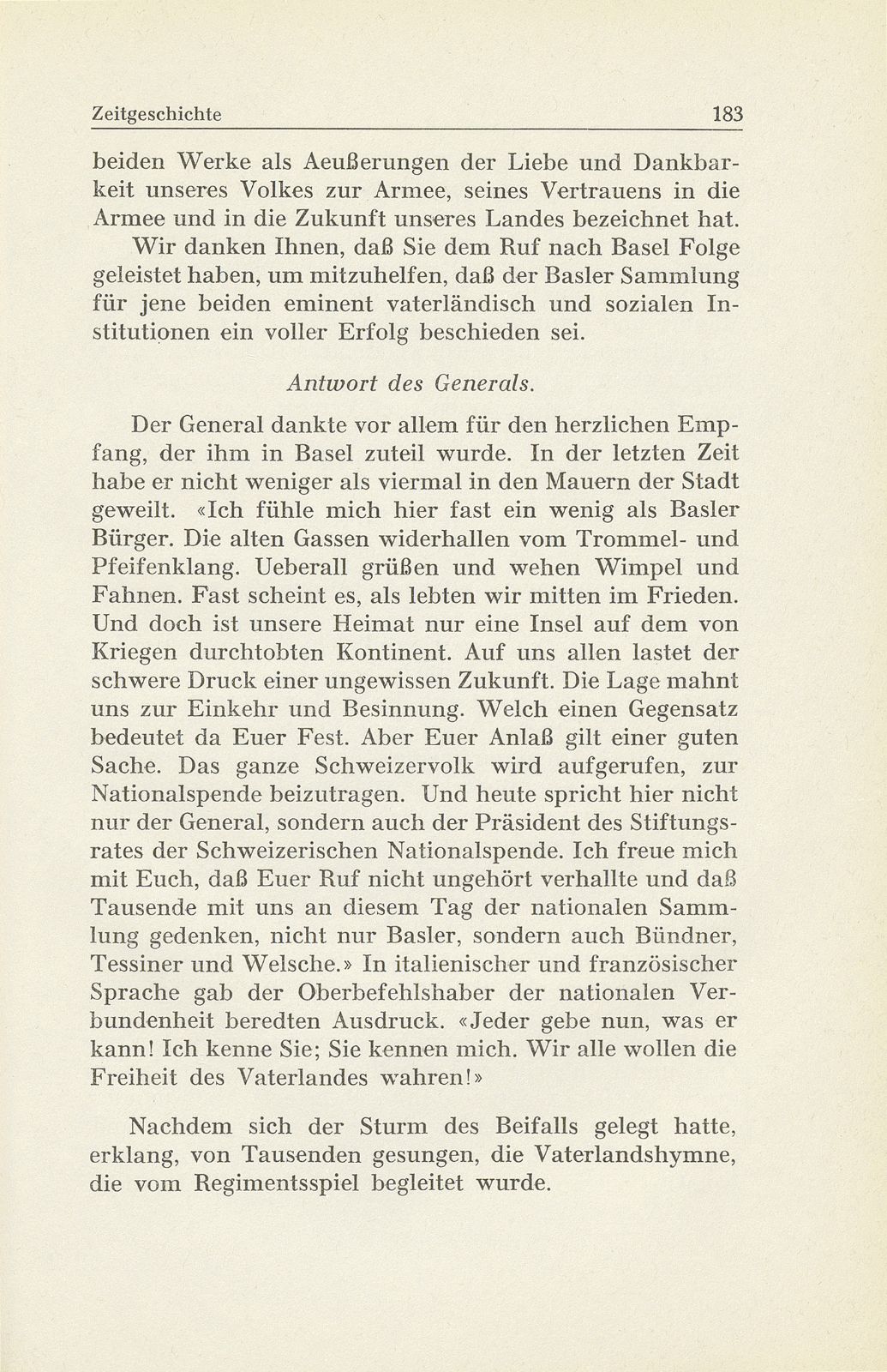 Zur Zeitgeschichte. 1. General Guisan in Basel – Seite 5