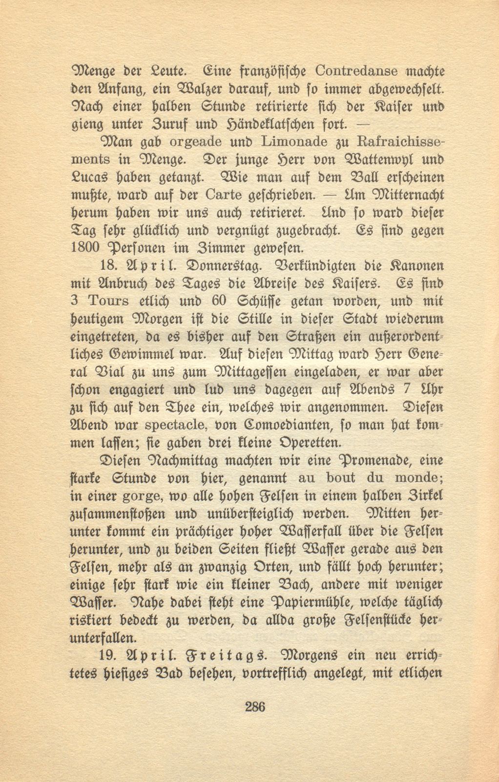 Bürgermeister Andreas Merians Reyssbeschreibung nach Chambéry zur Complimentierung des französischen Kaisers als König von Italien April 1805 – Seite 13