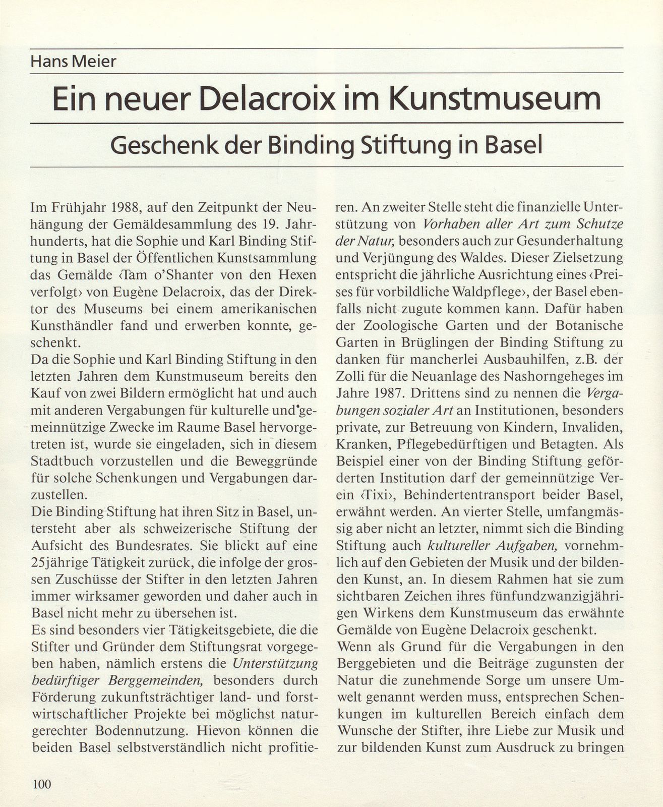 Ein neuer Delacroix im Kunstmuseum – Seite 1