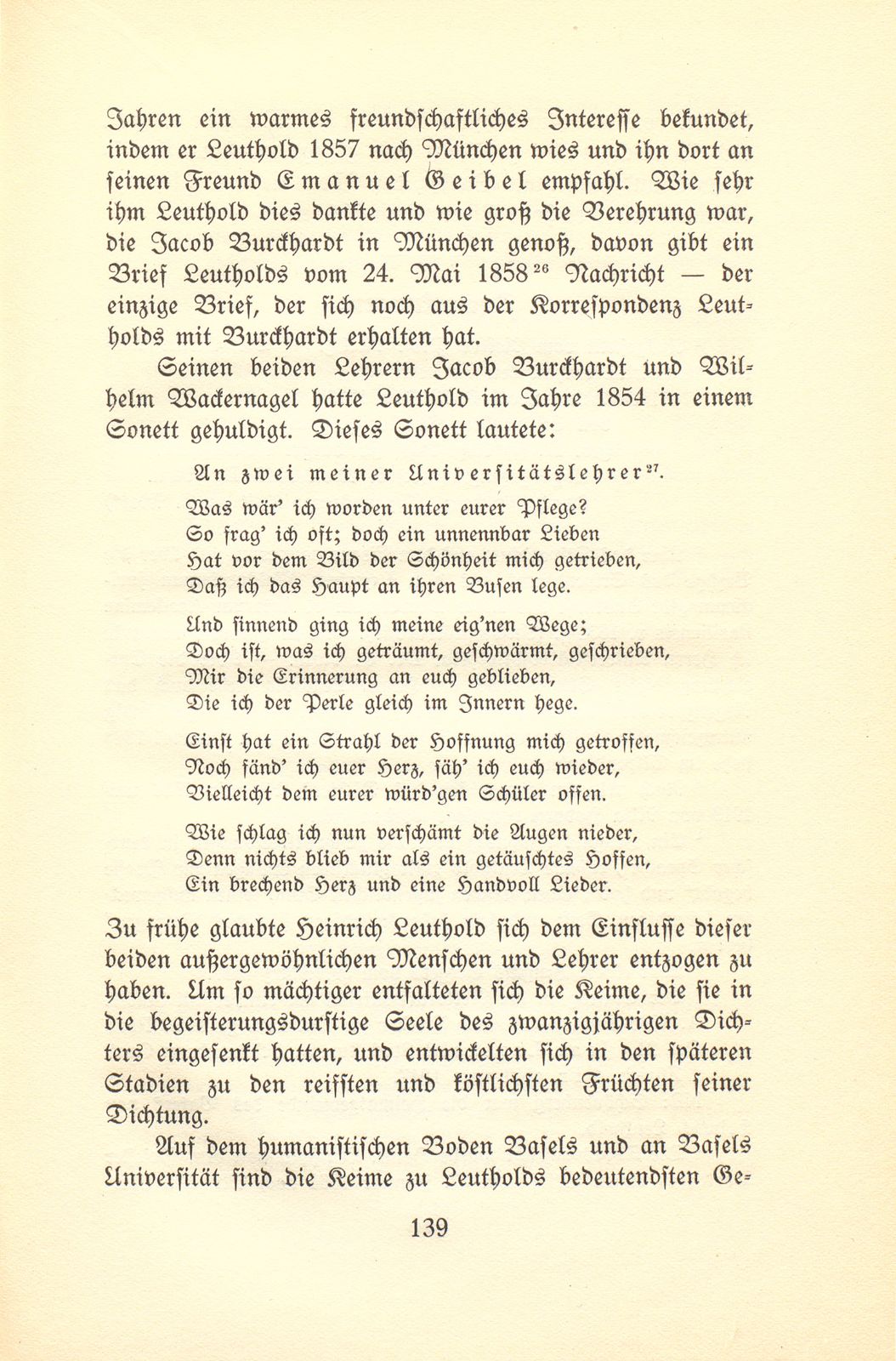 Der Dichter Heinrich Leuthold als Student an der Universität Basel – Seite 27