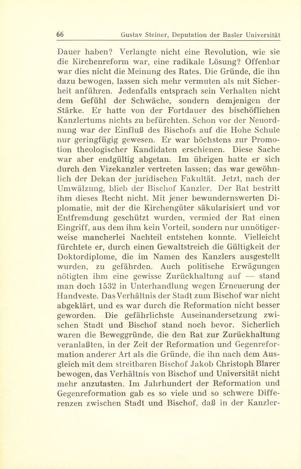 Deputation der Basler Universität an den fürstbischöflichen Kanzler – Seite 6