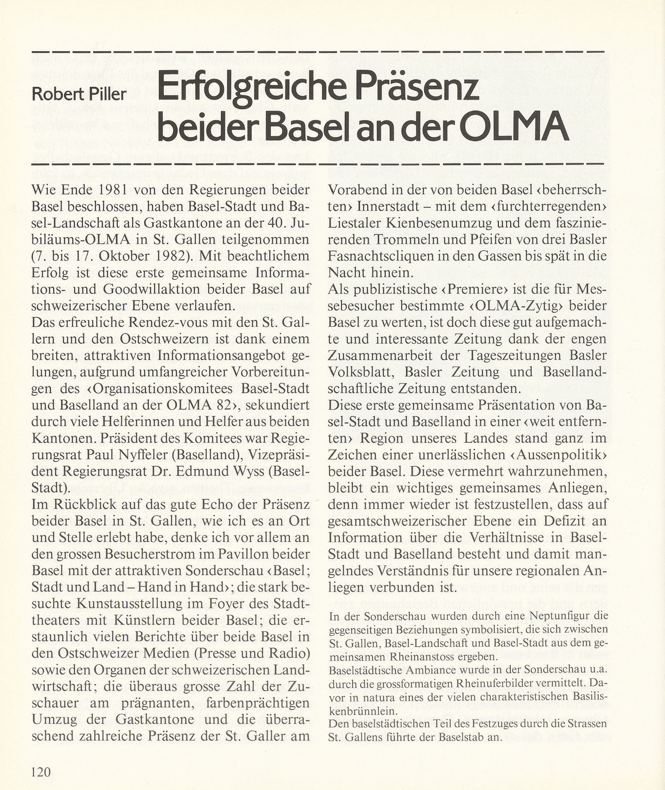 Erfolgreiche Präsenz beider Basel an der OLMA – Seite 1