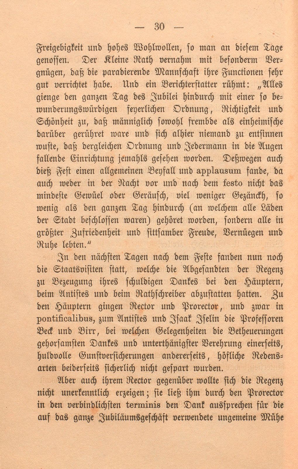 Die dritte Säcularfeier der Universität Basel 1760 – Seite 32