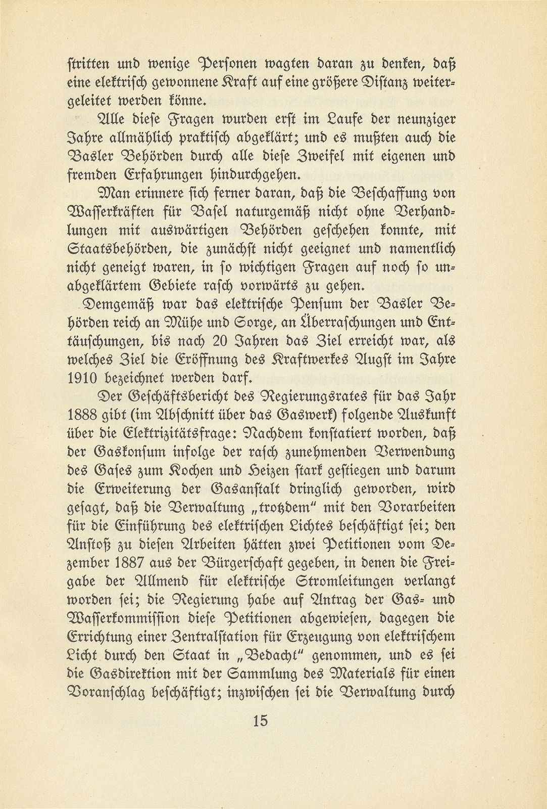 Die Anfänge der öffentlichen Betriebe der Stadt Basel – Seite 15