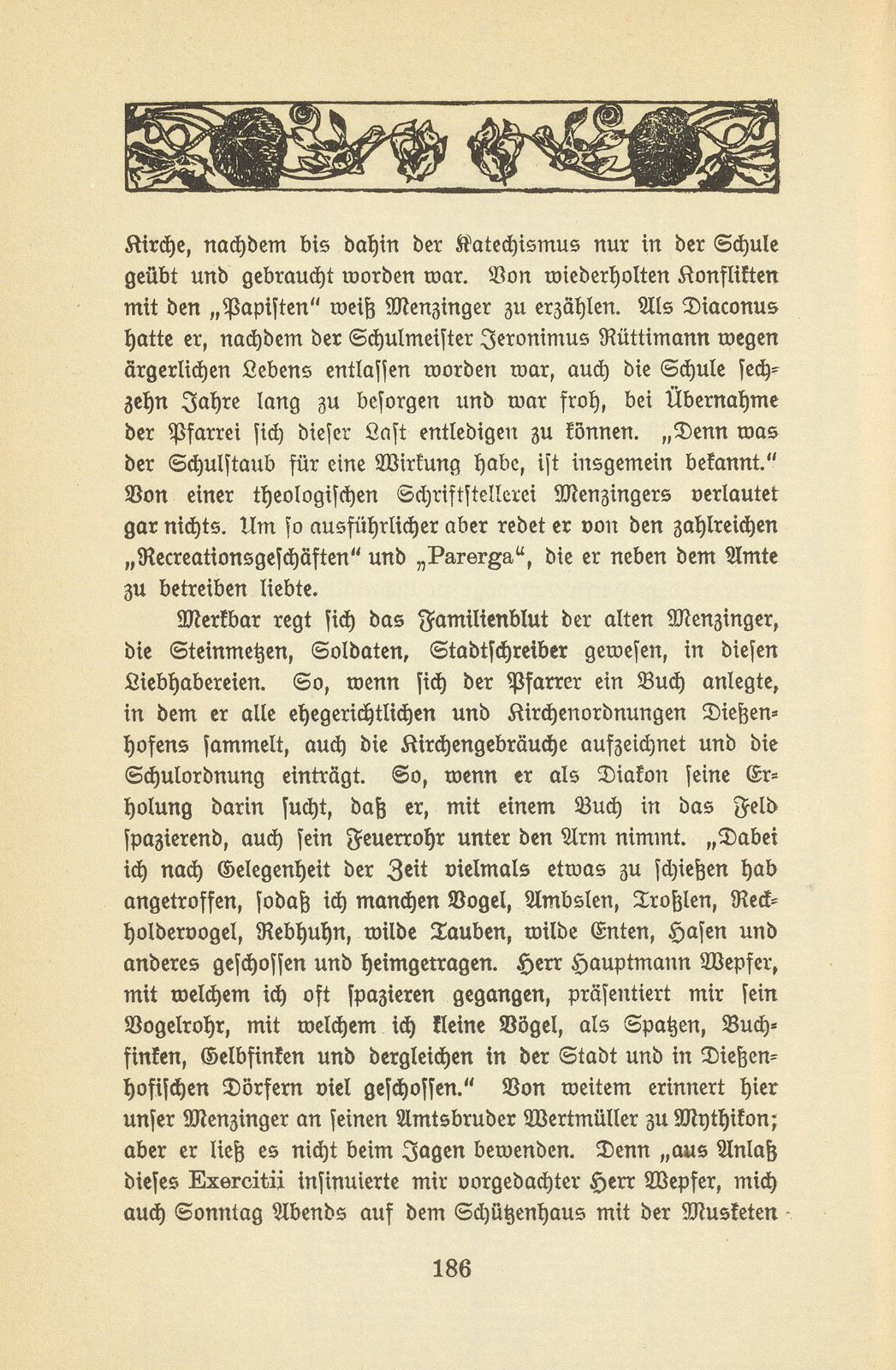 Aus den Aufzeichnungen des Hans Jakob Menzinger – Seite 10