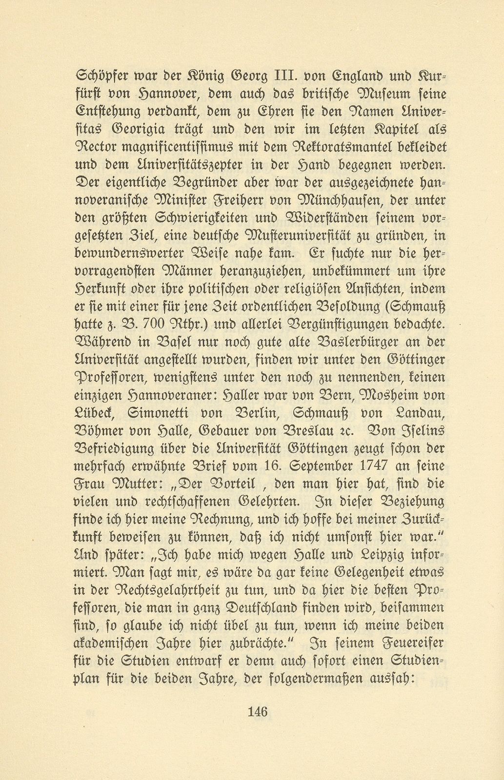 Isaak Iselin als Student in Göttingen (1747/48) – Seite 46