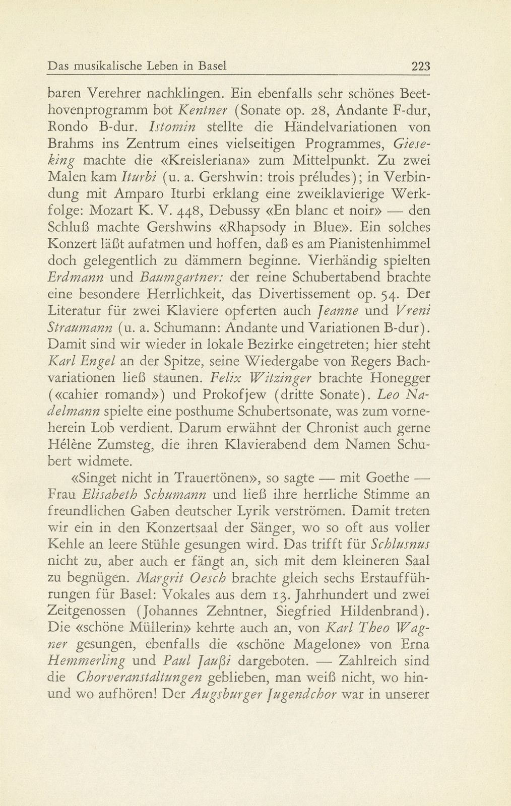 Das musikalische Leben in Basel vom 1. Oktober 1950 bis 30. September 1951 – Seite 9