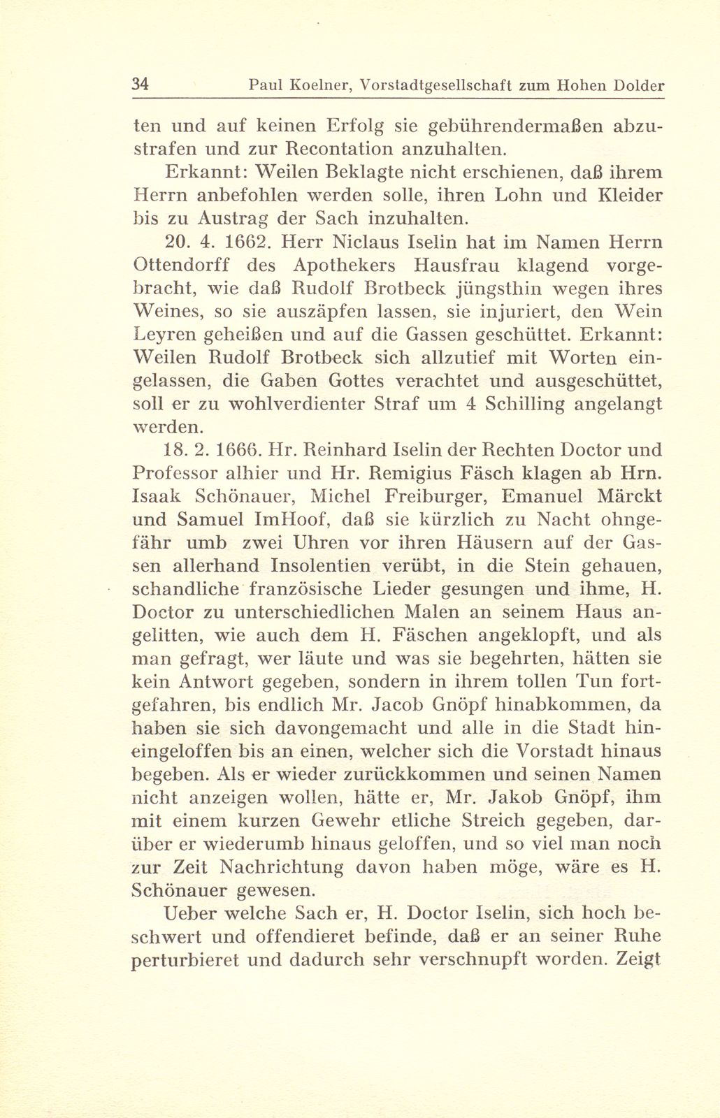 Aus der Gerichtspraxis der Vorstadtgesellschaft zum Hohen Dolder – Seite 20