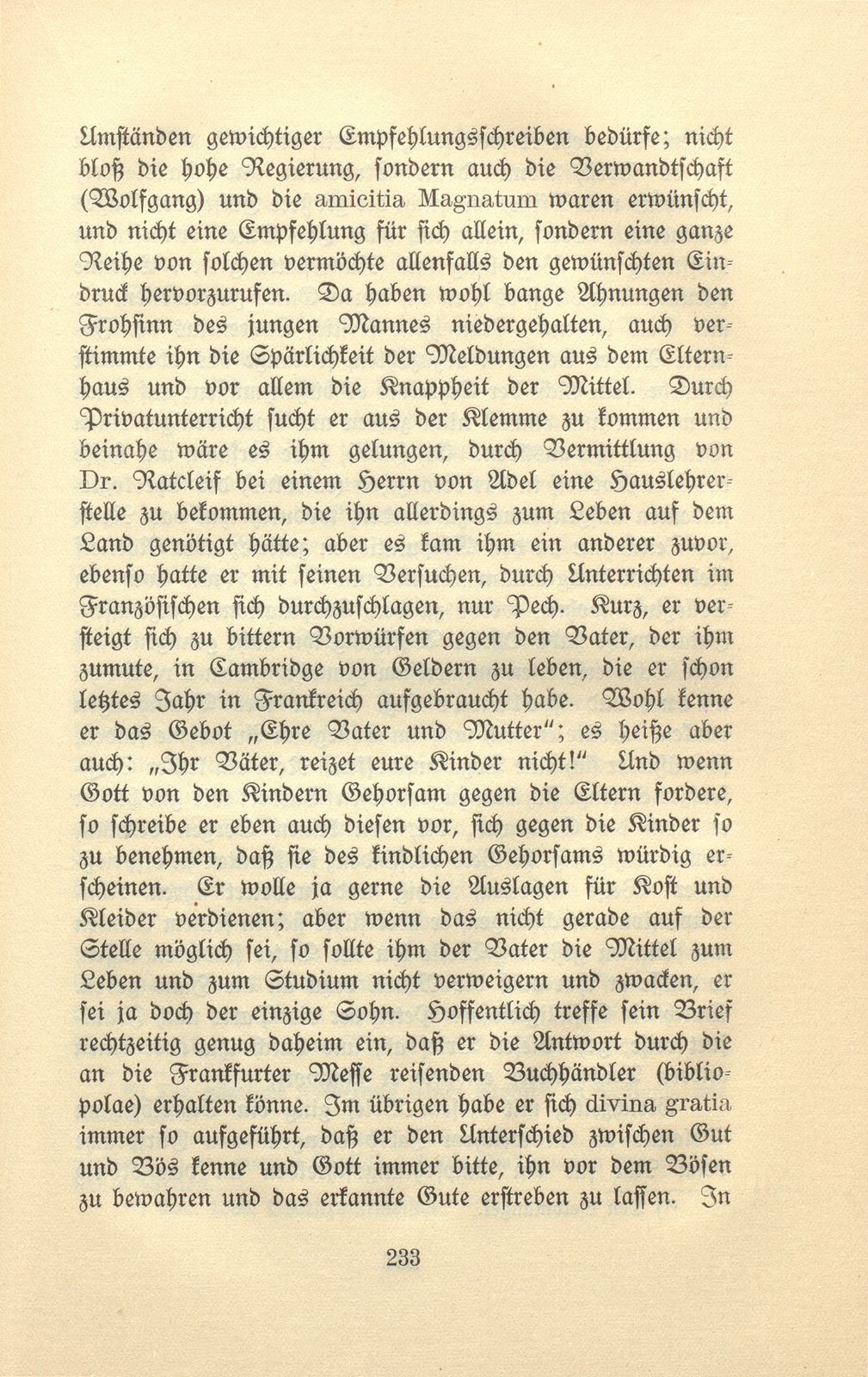 Aus den Wanderjahren eines Basler Studenten des 17. Jahrhunderts [Wolfgang Meyer] – Seite 25