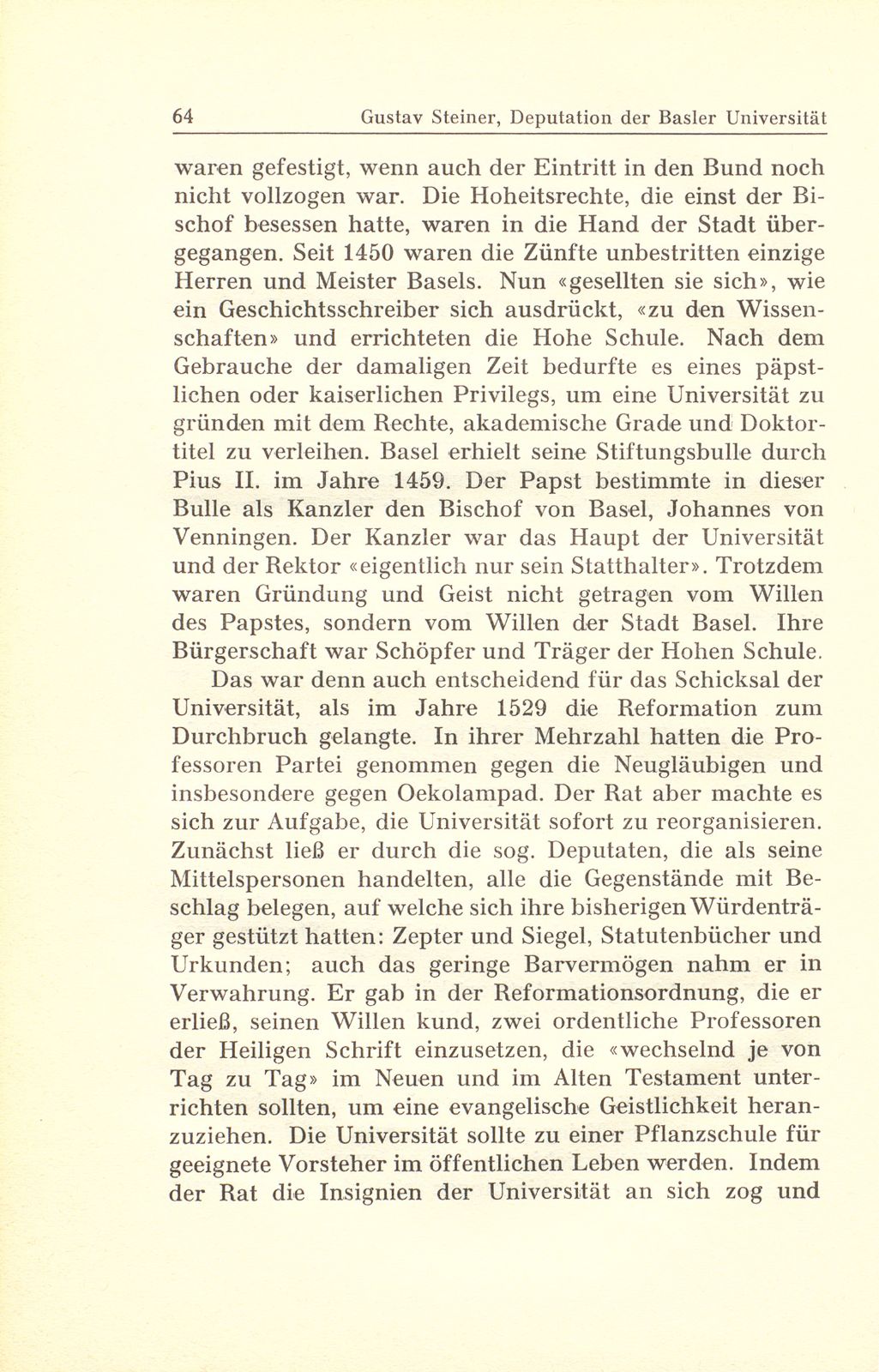 Deputation der Basler Universität an den fürstbischöflichen Kanzler – Seite 4