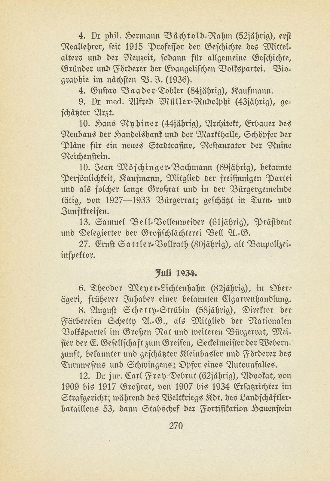 Basler Totentafel vom 1. Oktober 1933 bis 31. September 1934 – Seite 4