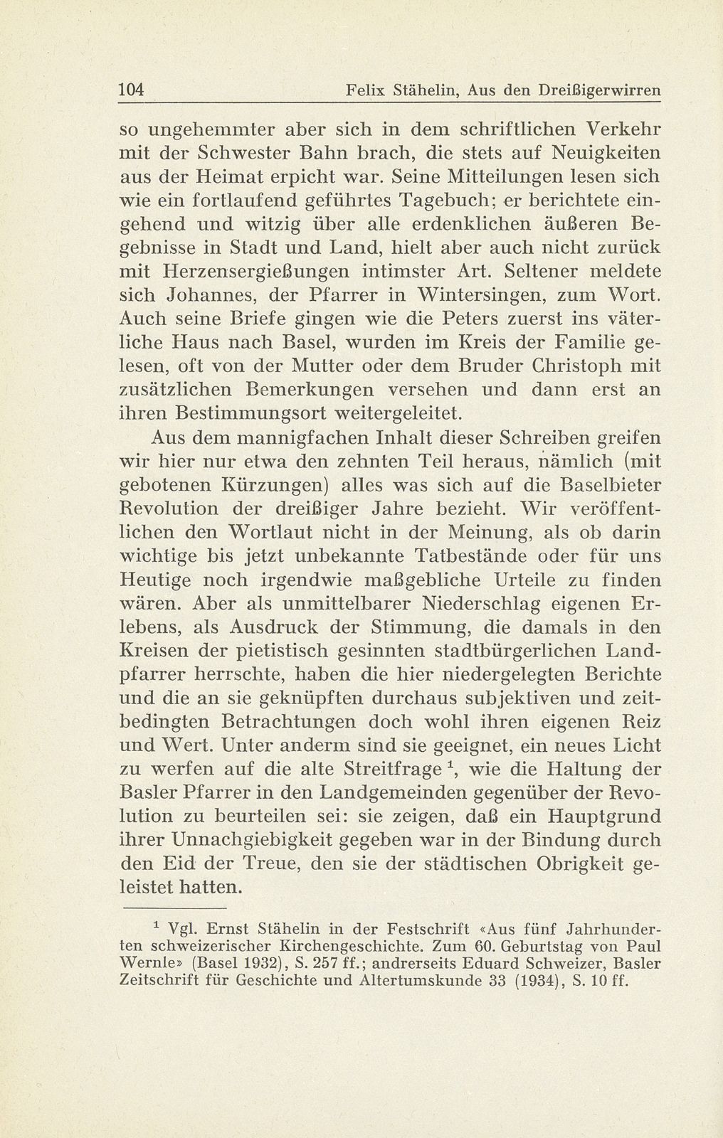 Erlebnisse und Bekenntnisse aus der Zeit der Dreissigerwirren [Gebrüder Stähelin] – Seite 2