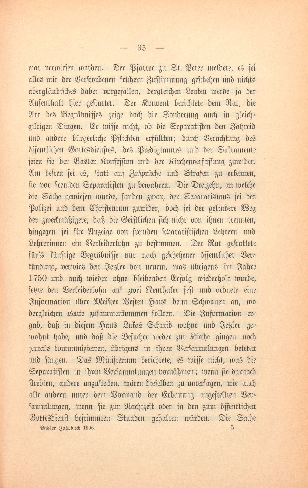 Die Basler Separatisten im achtzehnten Jahrhundert – Seite 12