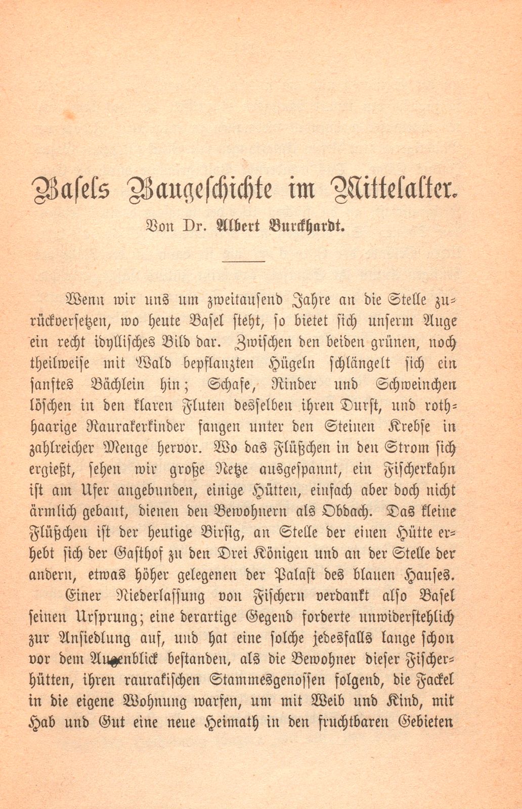 Basels Baugeschichte im Mittelalter – Seite 1